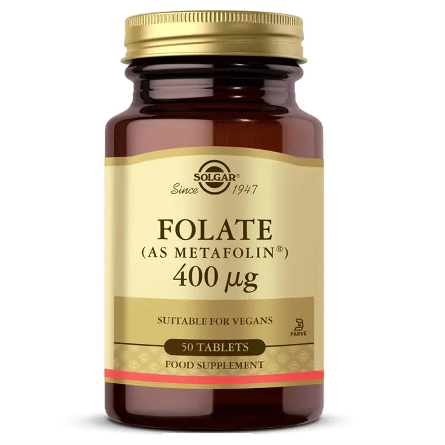 Solgar Folate (Metafolin) 400 mcg 50 Tablet
