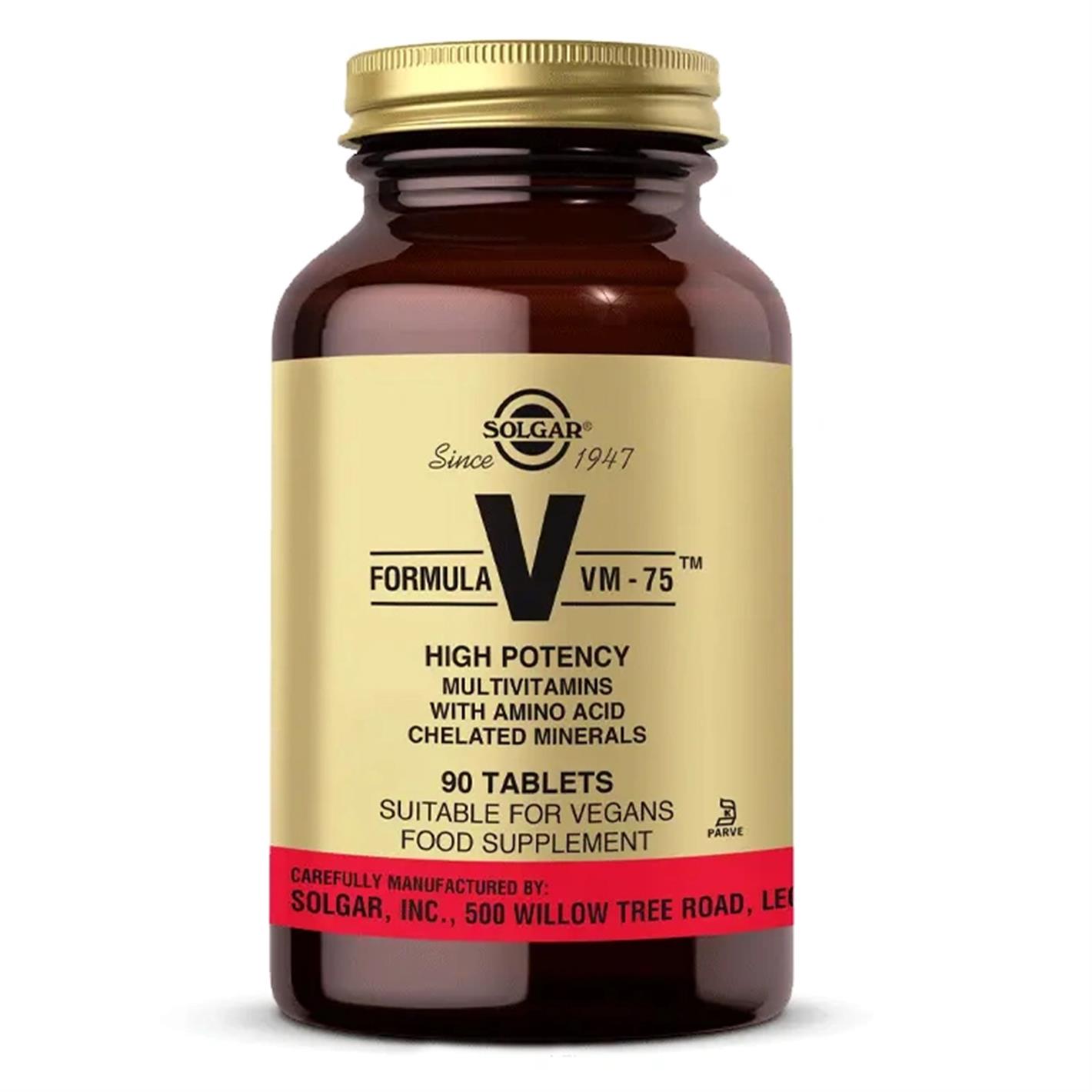 Solgar Formula VM-75 Multivitamin ve Mineral 90 Tablet Fiyatları VitaminSAN