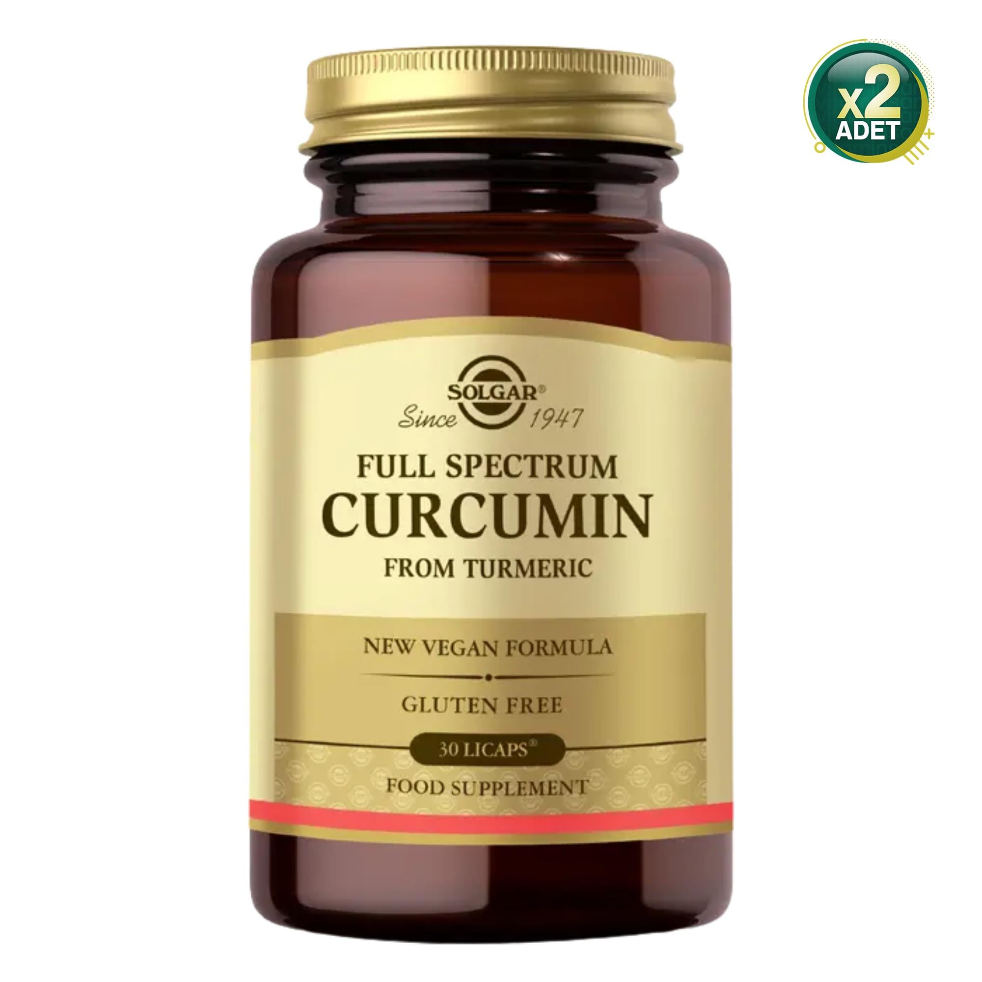Solgar Full Spectrum Curcumin 30 Kapsül 2 Adet