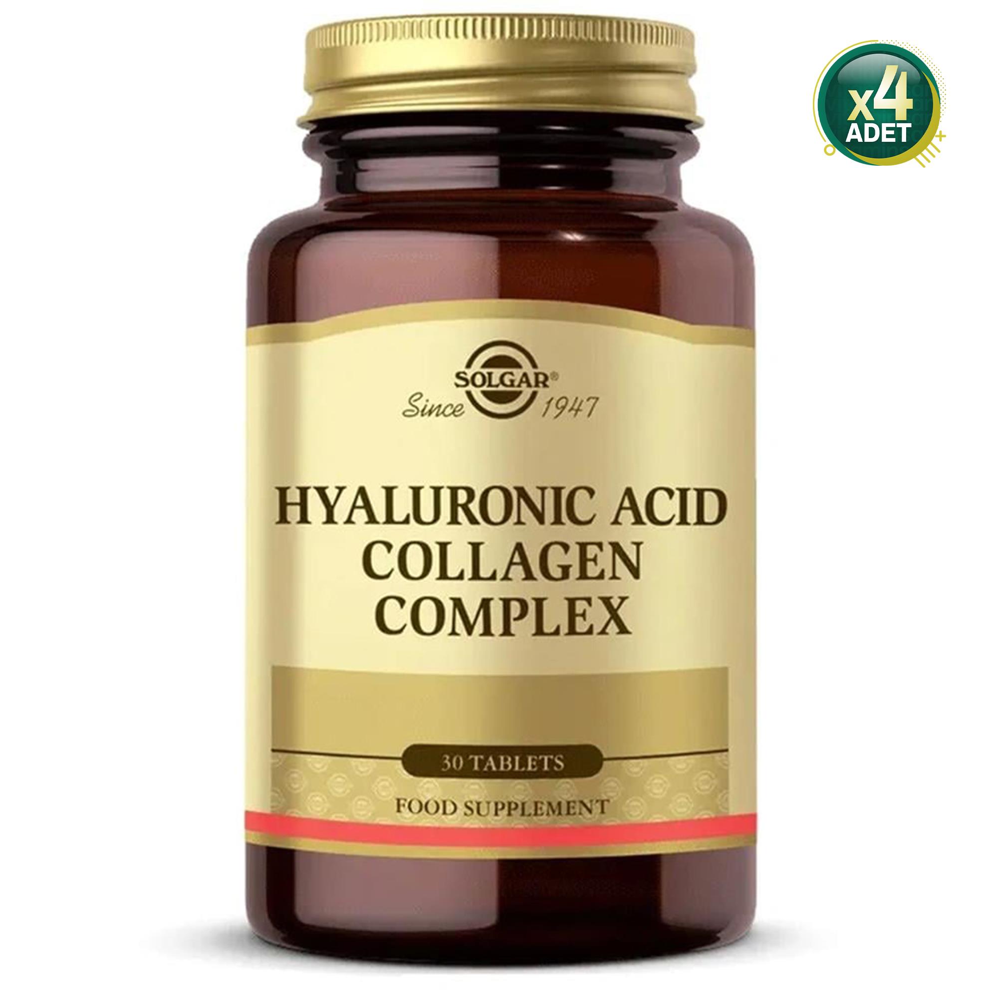 Solgar Hyaluronic Acid Collagen Complex 30 Tablet 4 Adet