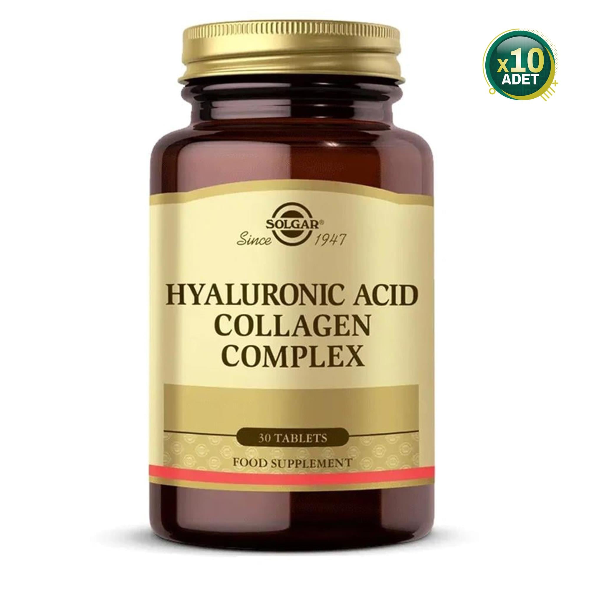 Solgar Hyaluronic Acid Collagen Complex 30 Tablet 10 Adet