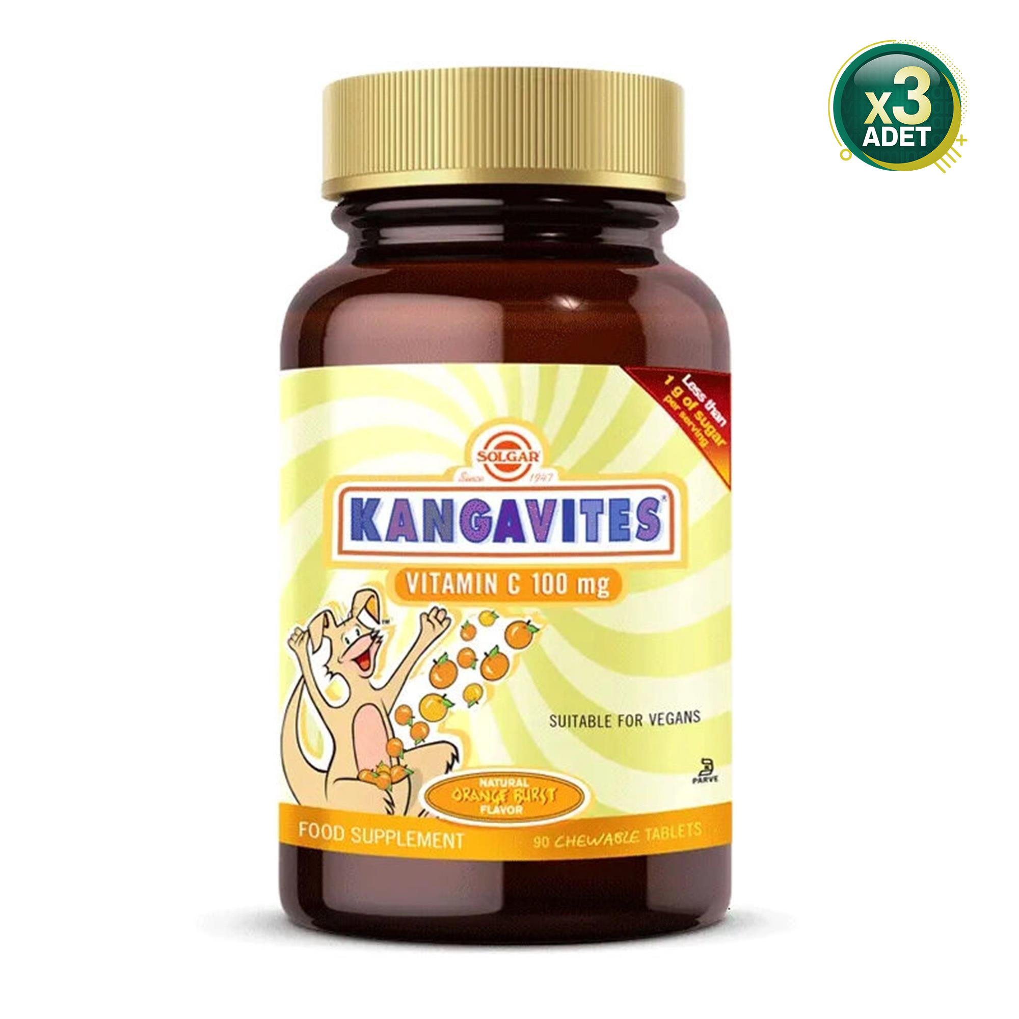 Solgar Kangavites Vitamin C 100 mg 90 Tablet 3 Adet