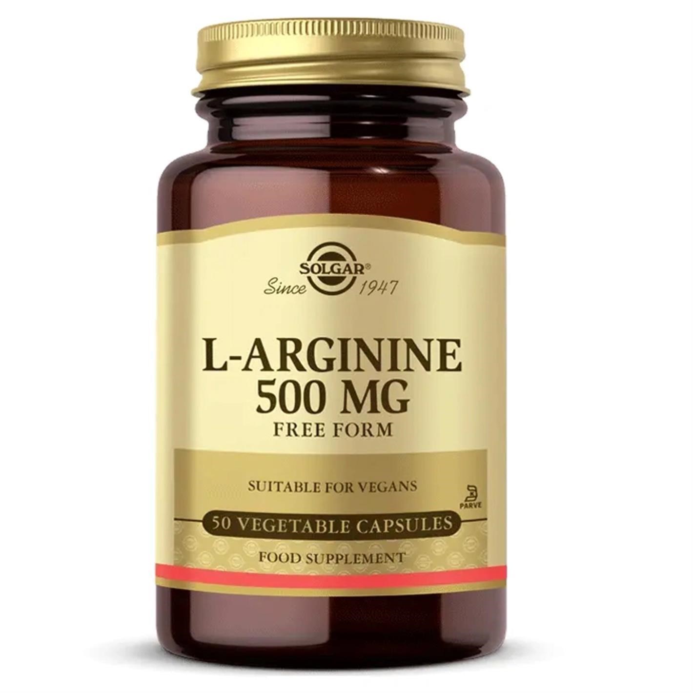 Solgar L-Arginine 500 mg 50 Kapsül