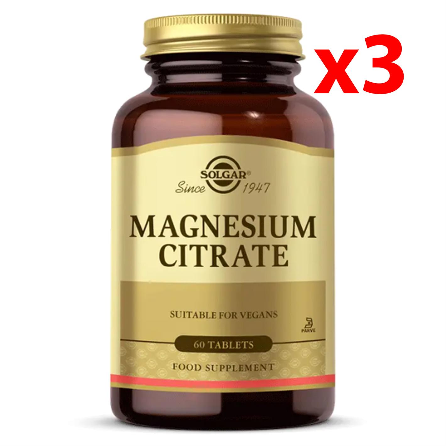 Solgar Magnesium Citrate 200 mg 60 Tablet 3 Adet