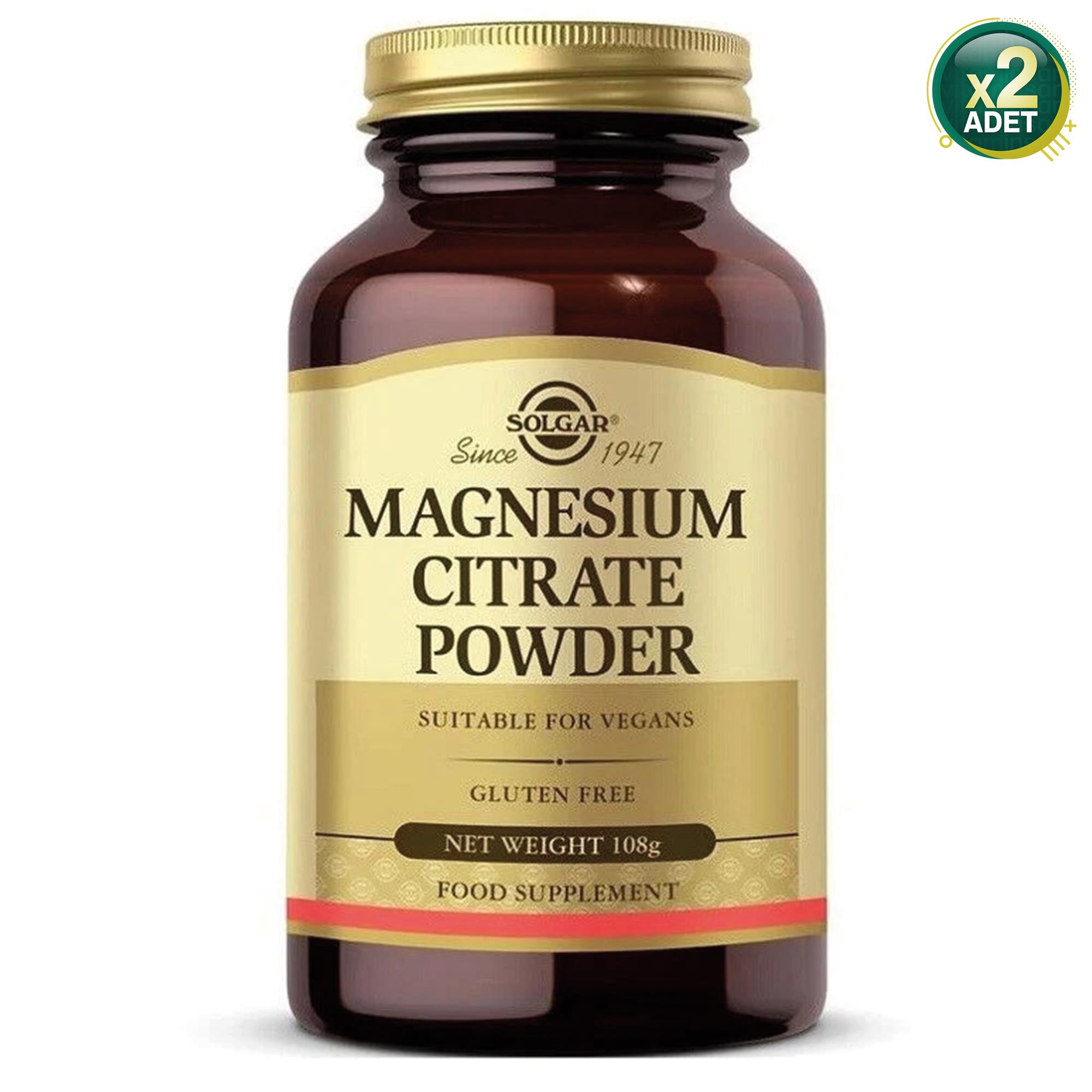 Solgar Magnesium Citrate Powder 108 Gr 2 Adet