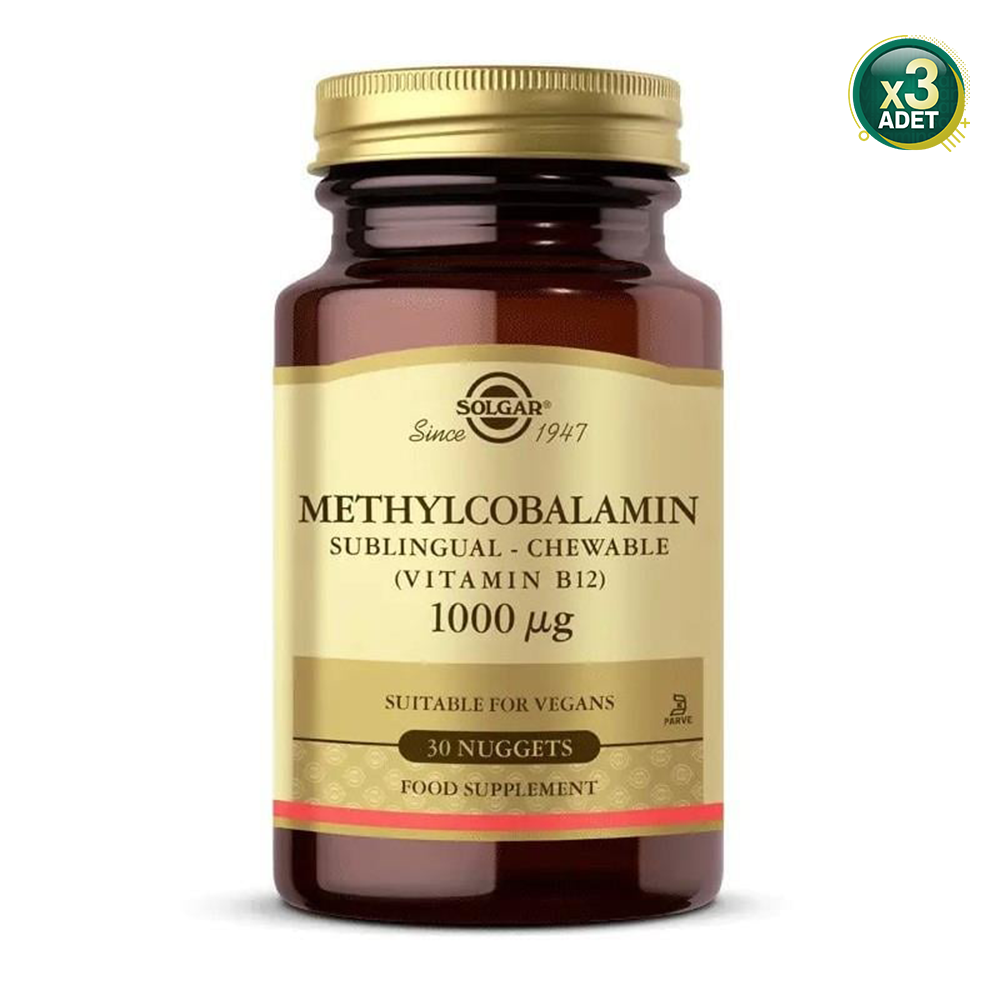 Solgar Methylcobalamin B12 30 Tablet 3'lü