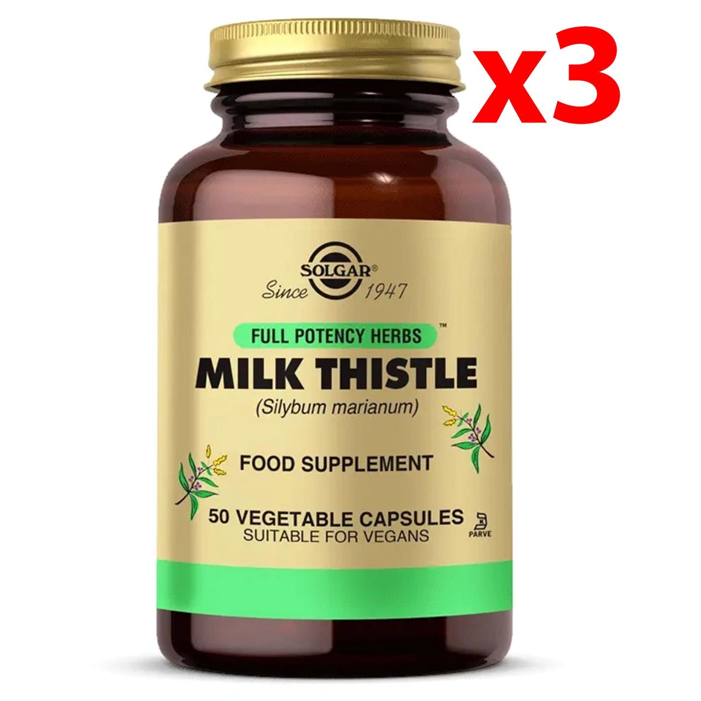 Solgar Milk Thistle 50 Kapsül 3 Adet