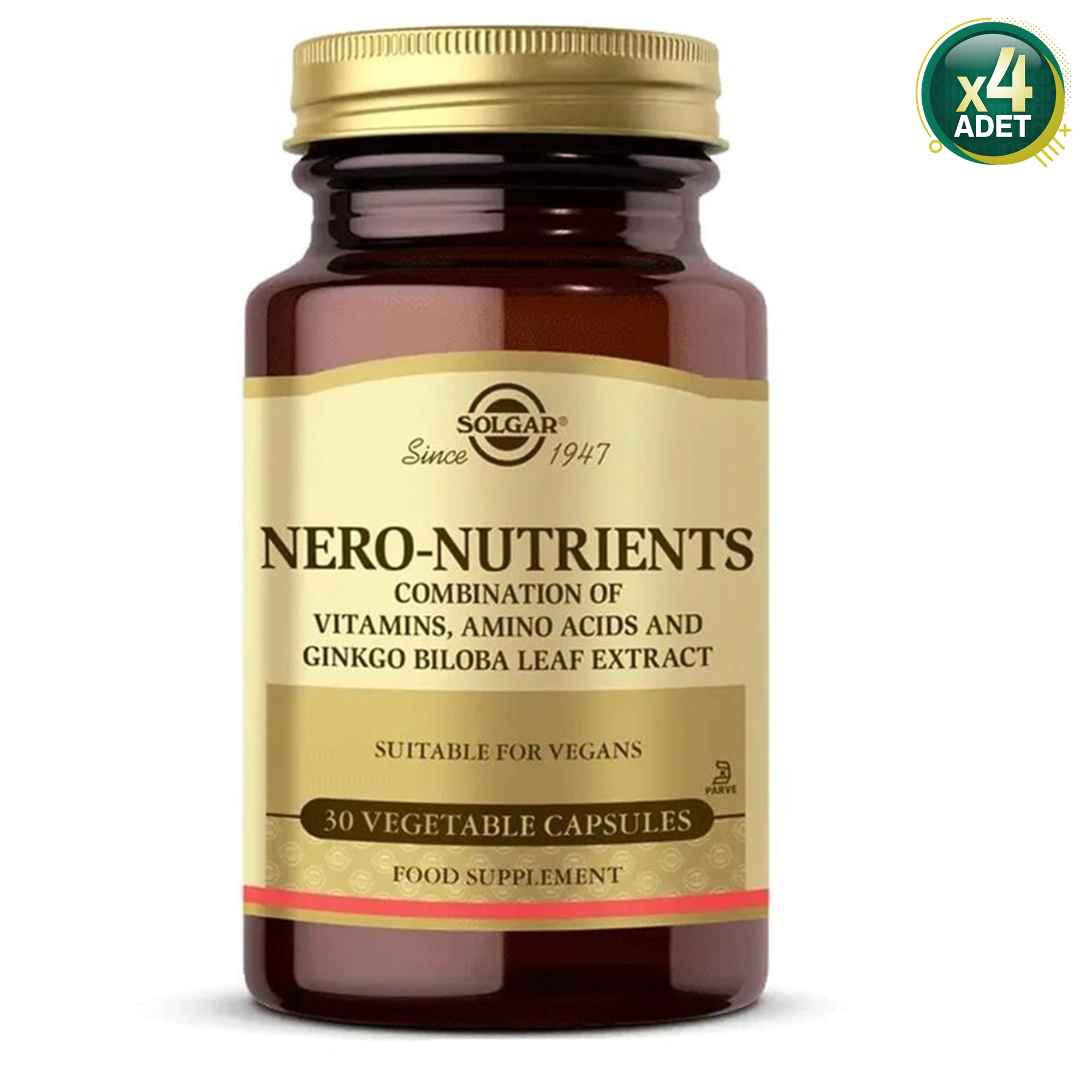 Solgar Nero Nutrients 30 Kapsül 4'lü
