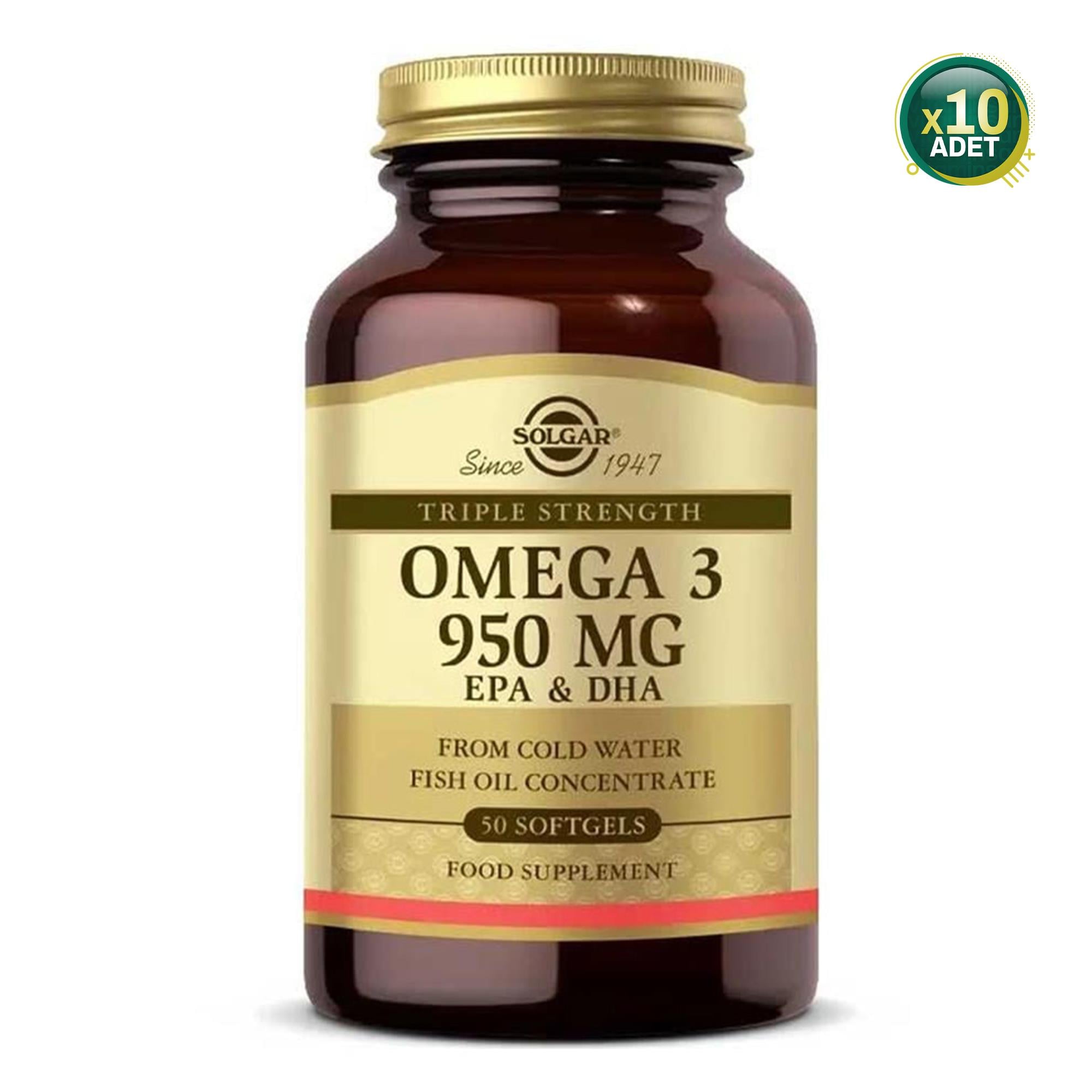 Solgar Omega 3 950 mg 50 Kapsül 10 Adet