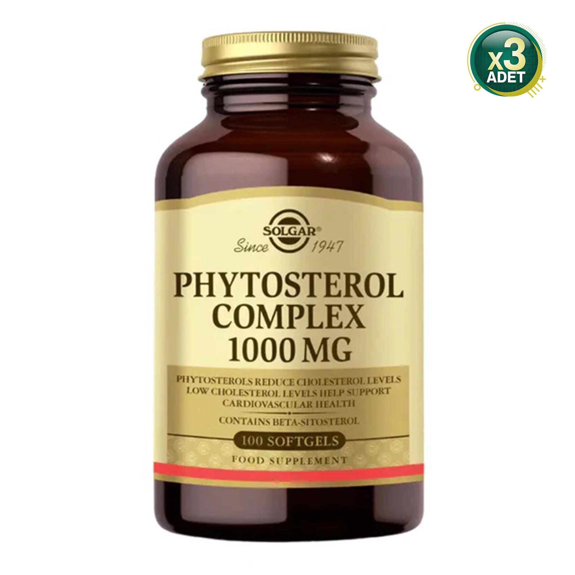 Solgar Phytosterol Complex 1000 mg 100 Kapsül 3 Adet