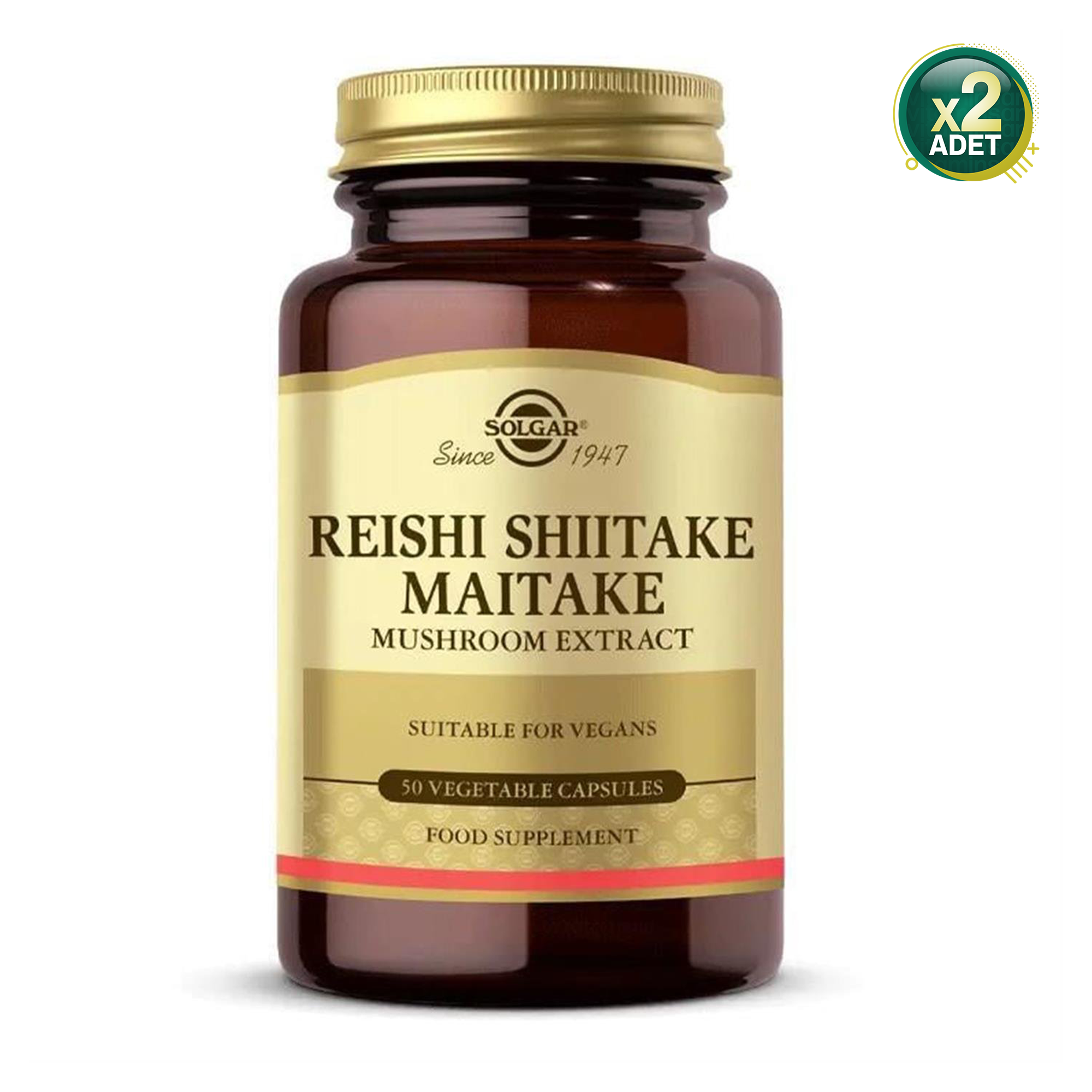 Solgar Reishi Shiitake Maitake Mushroom Extract 50 Kapsül 2 Adet