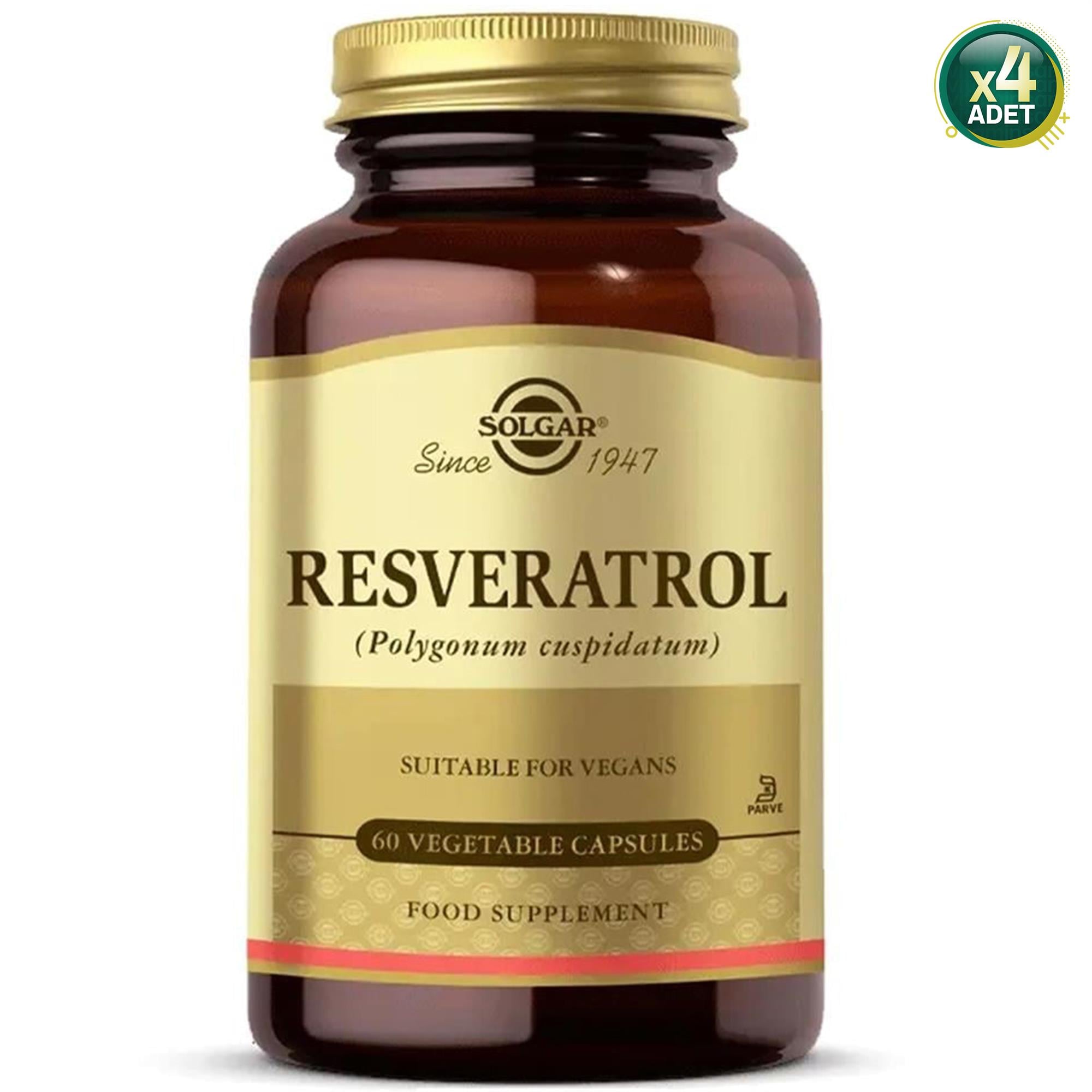 Solgar Resveratrol 60 Kapsül 4'lü