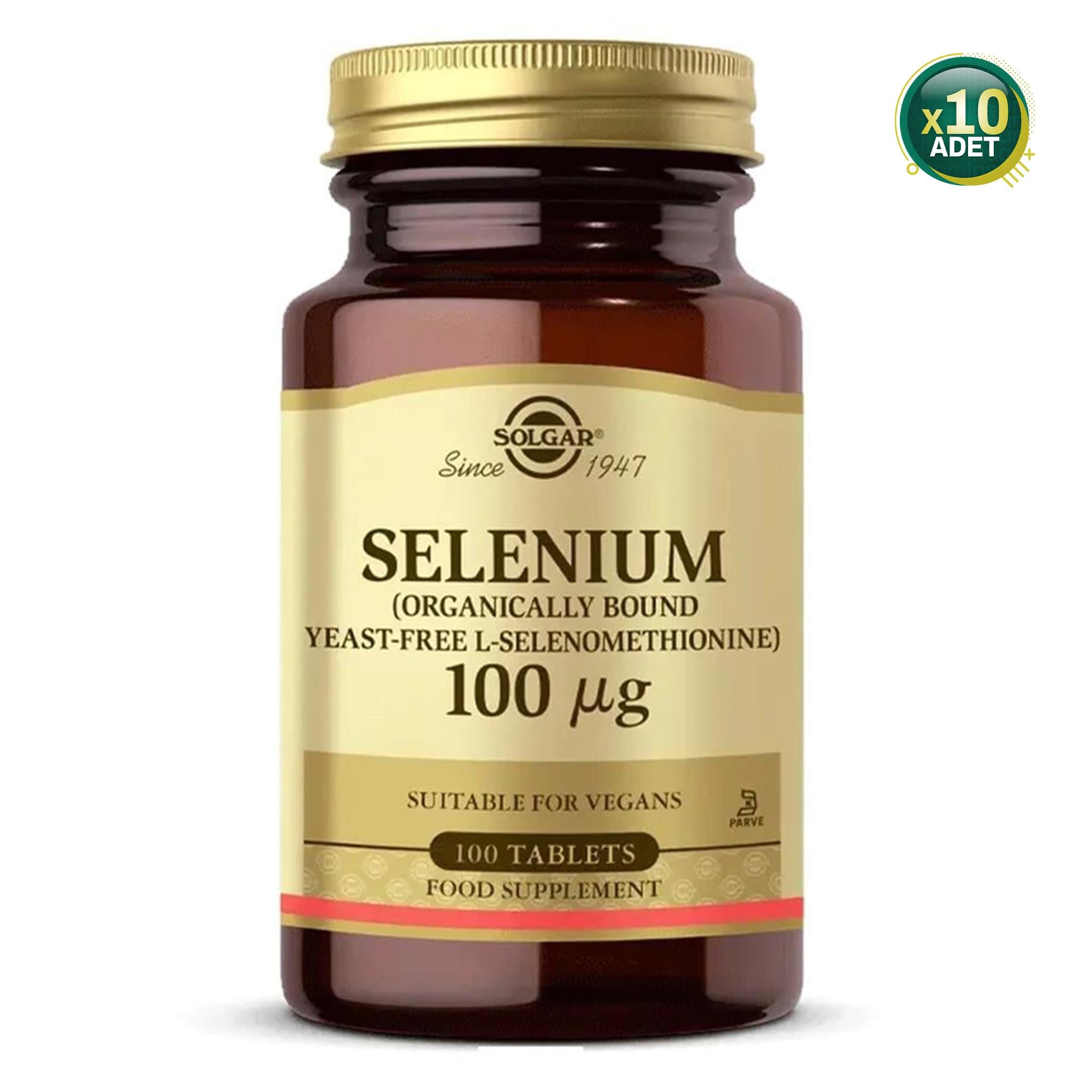 Solgar Selenium 100 mcg 100 Tablet 10 Adet