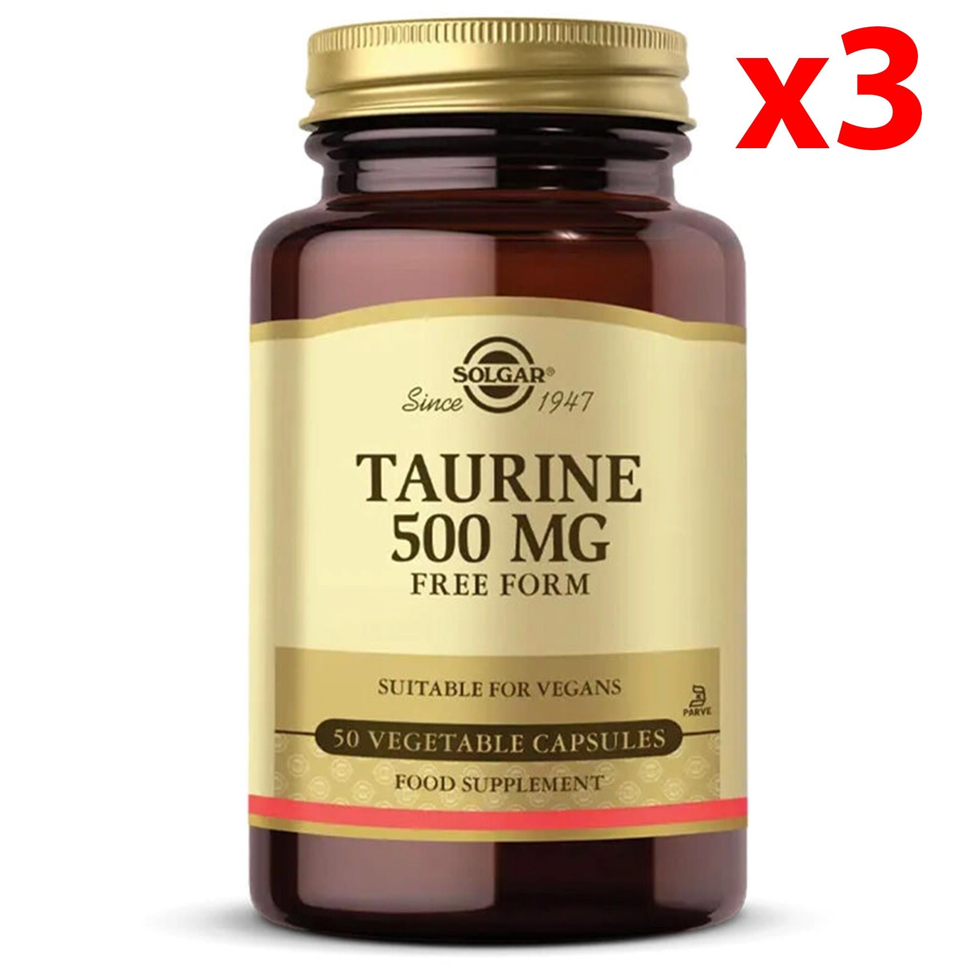 Solgar Taurine 500 Mg 50 Bitkisel Kapsül 3 Adet