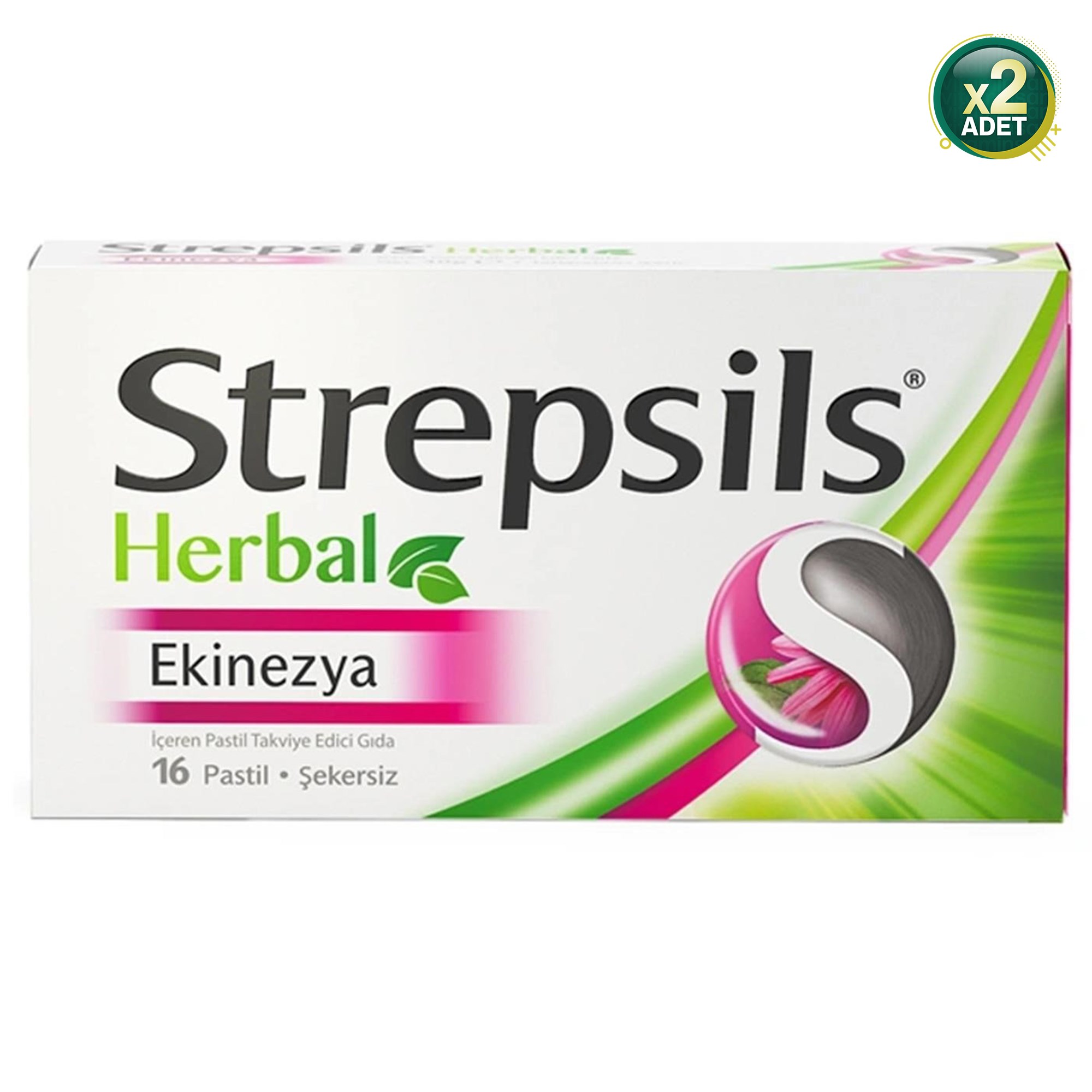 Strepsils Herbal Defence Ekinezya ve Kara Mürver Takviye Edici Gıda 16 Pastil 2 Adet