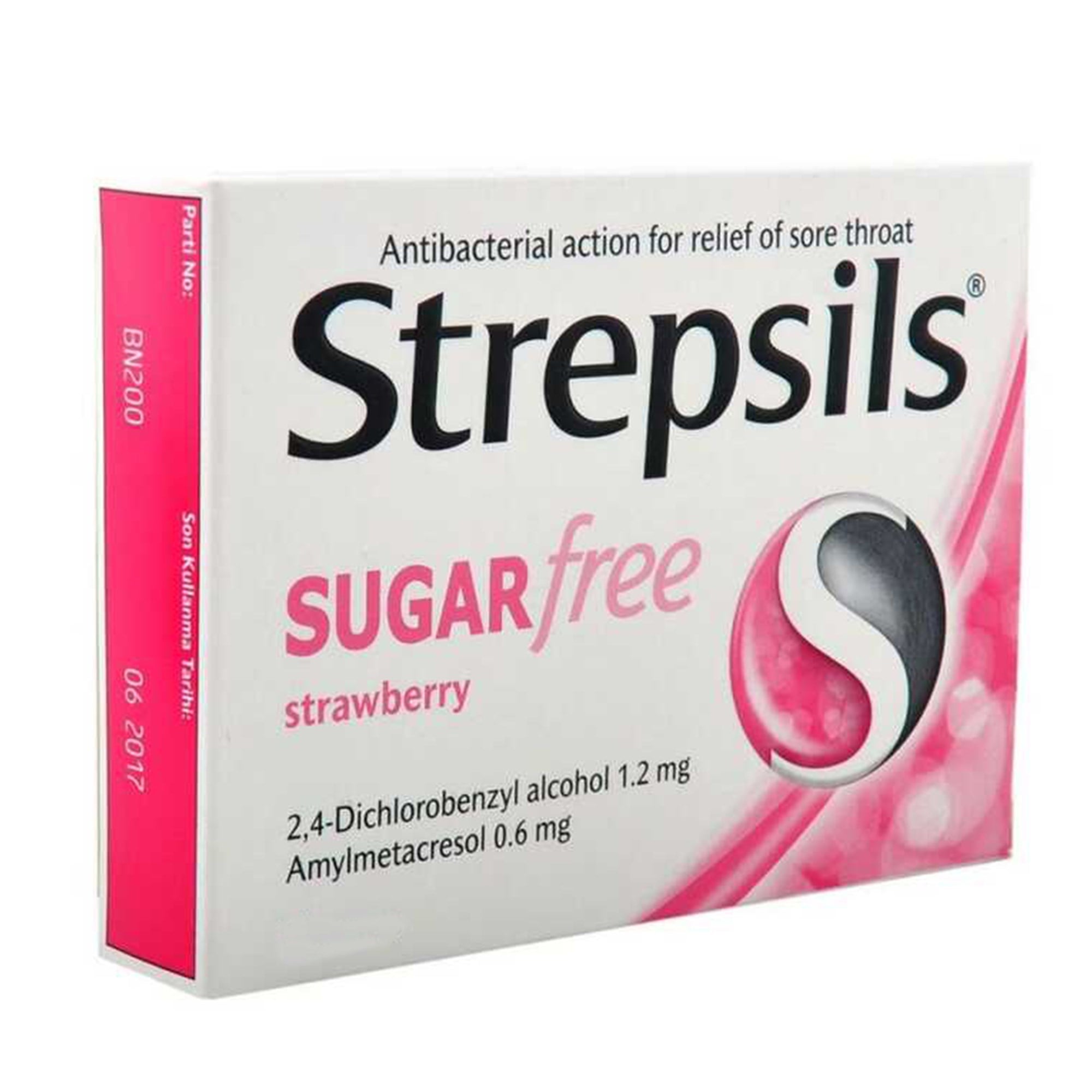 Strepsils Şekersiz Çilek Aromalı 24'lü Pastil