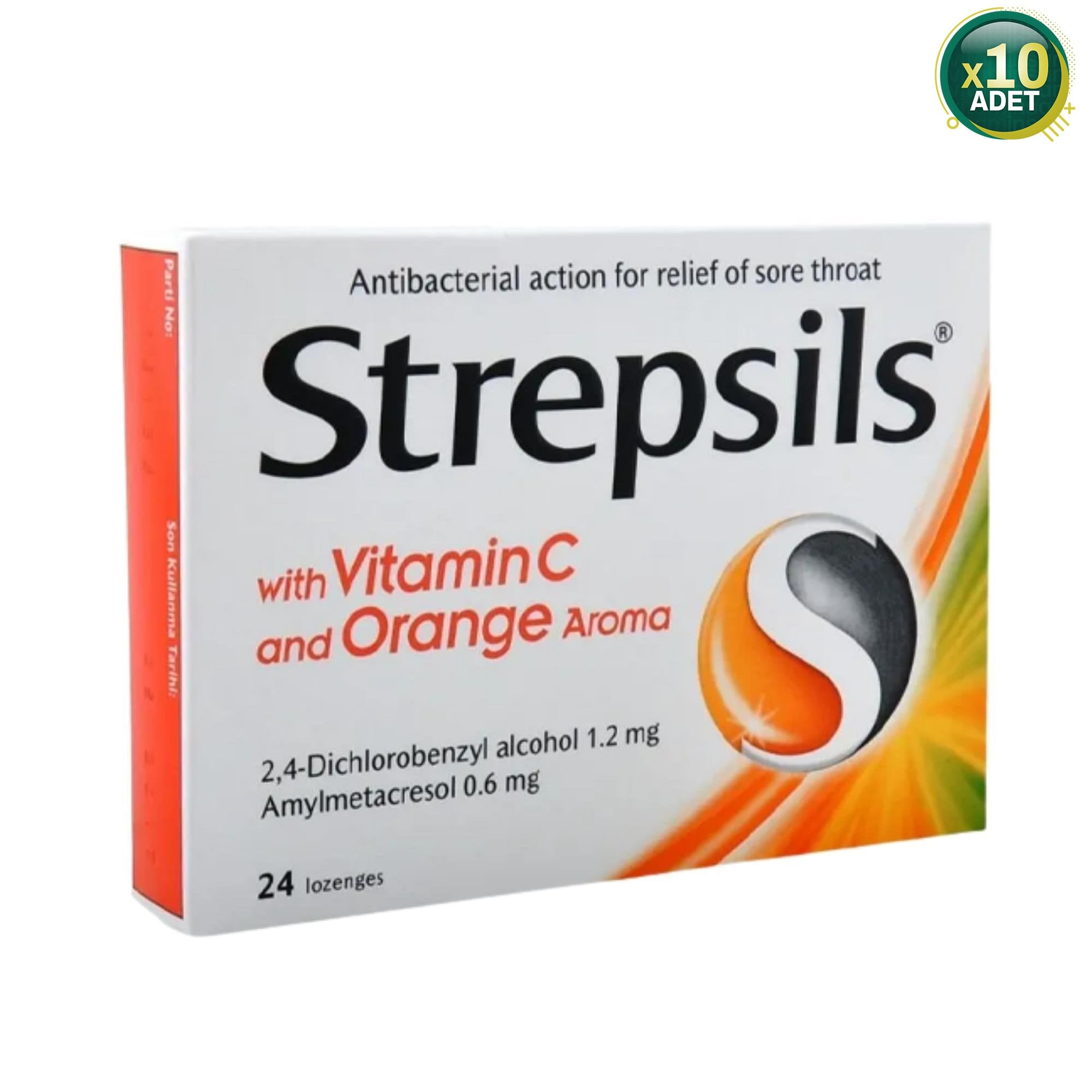 STREPSİLS Strepsils C Vitaminli & Portakal Aromalı Pastil (10 Adet)