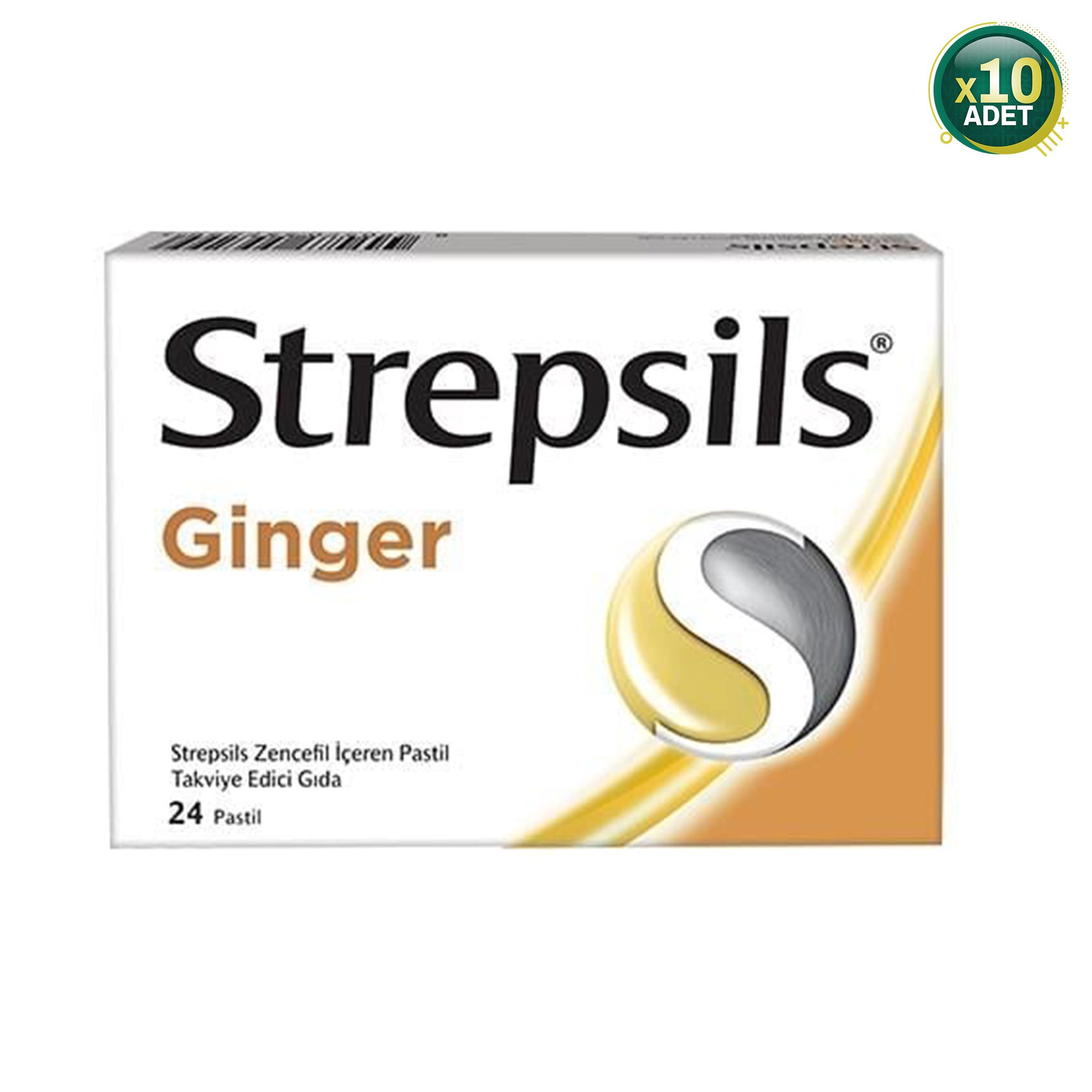 Strepsils Zencefil Aromalı 24'lü Pastil 10 Adet