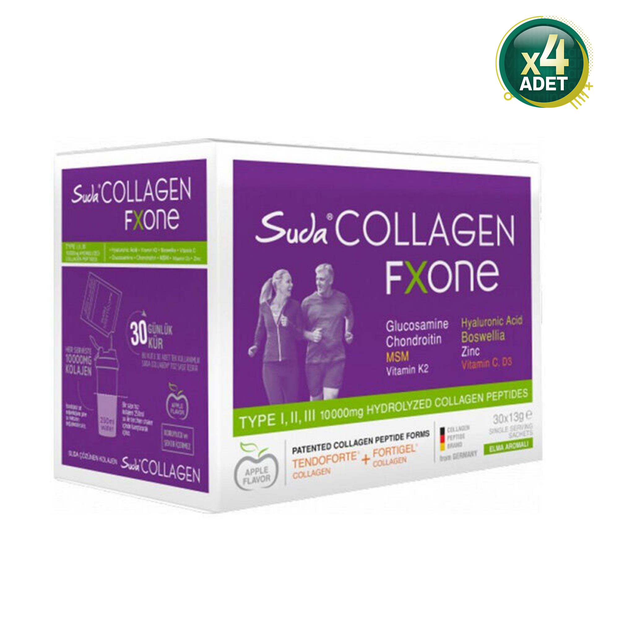Suda Collagen Fxone Apple 13 gr x 30 Saşe 4 Adet