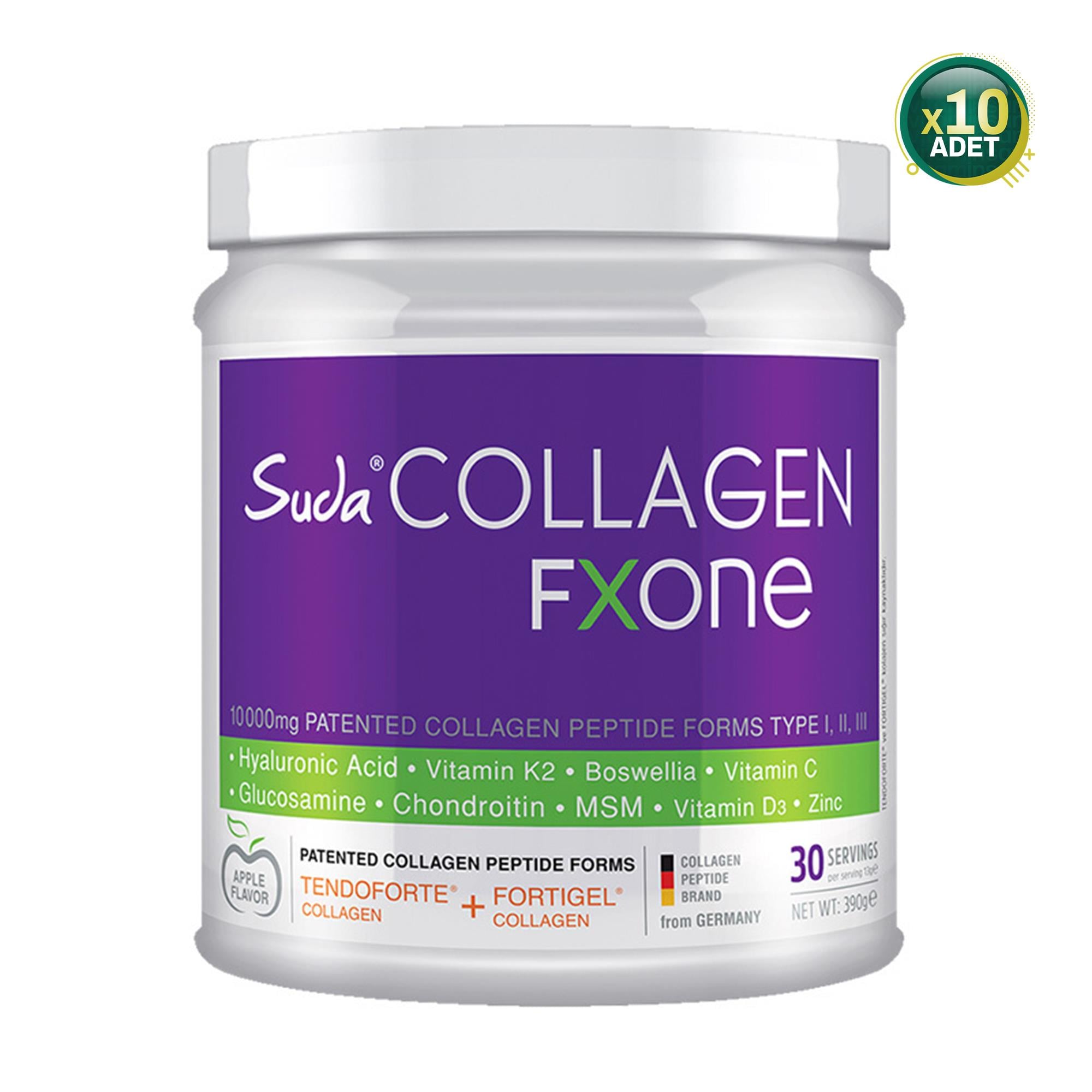 Suda Collagen Fxone Elma Aromalı 390 gr 10 Adet