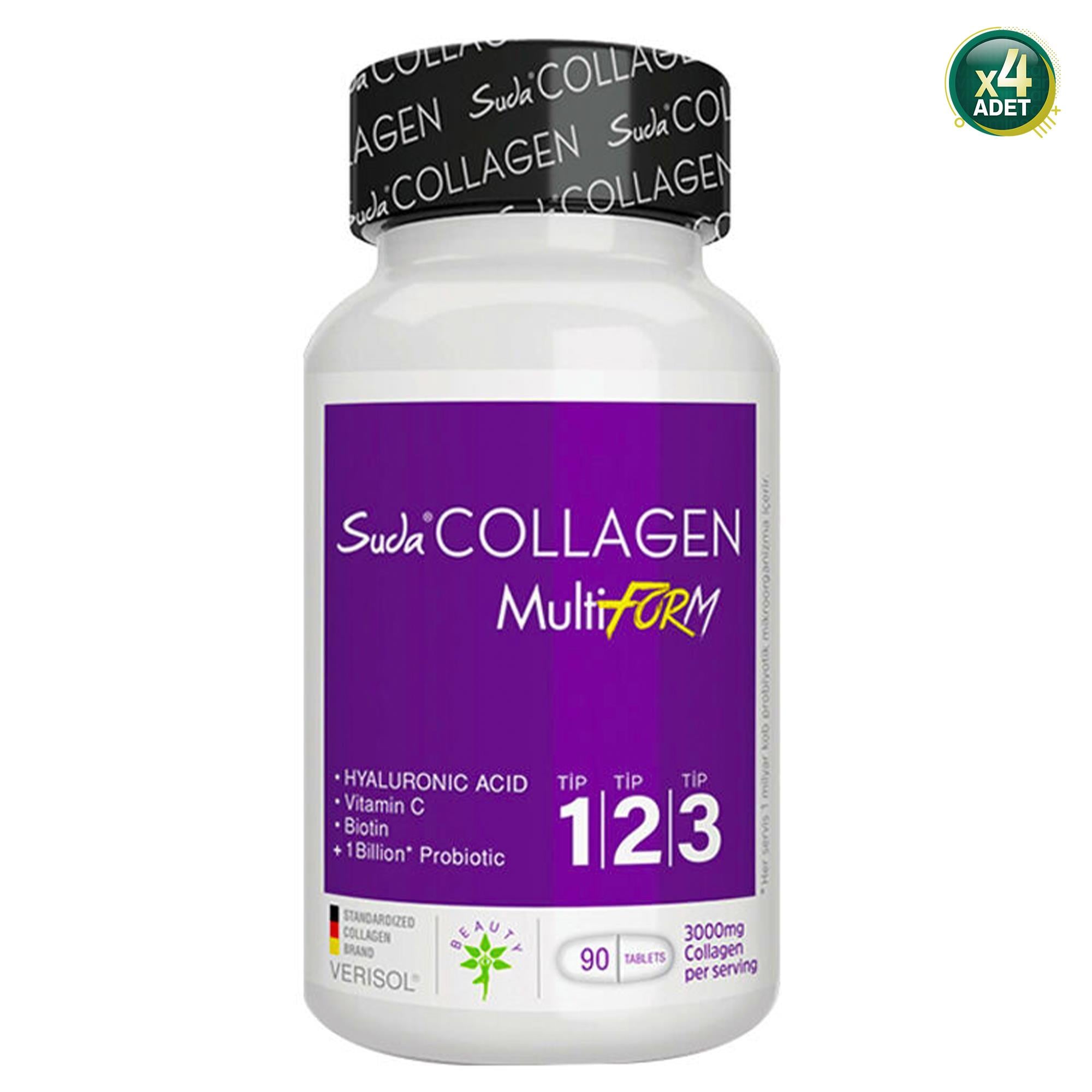 Suda Collagen Multiform 90 Tablet 4 Adet