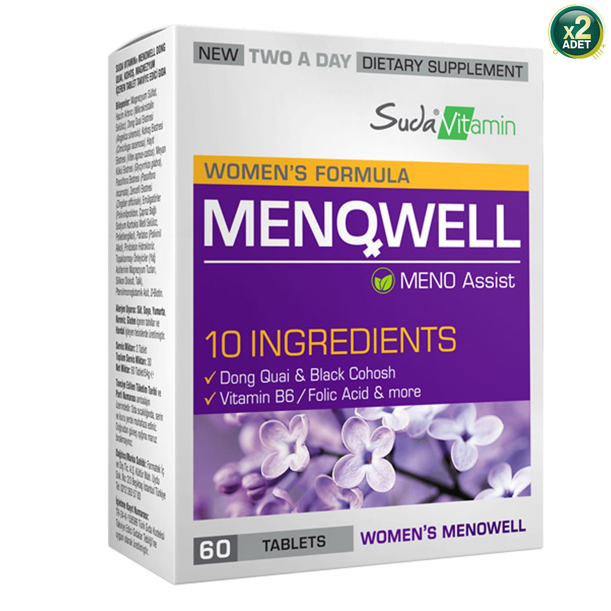 Suda Vitamin Menowell 60 Tablet 2 Adet