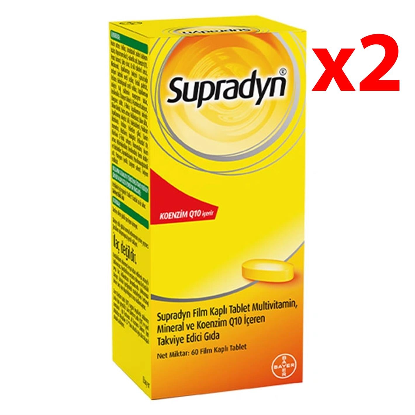 Supradyn Koenzim Q10 Takviye Edici Gıda 60 Tablet 2 Adet