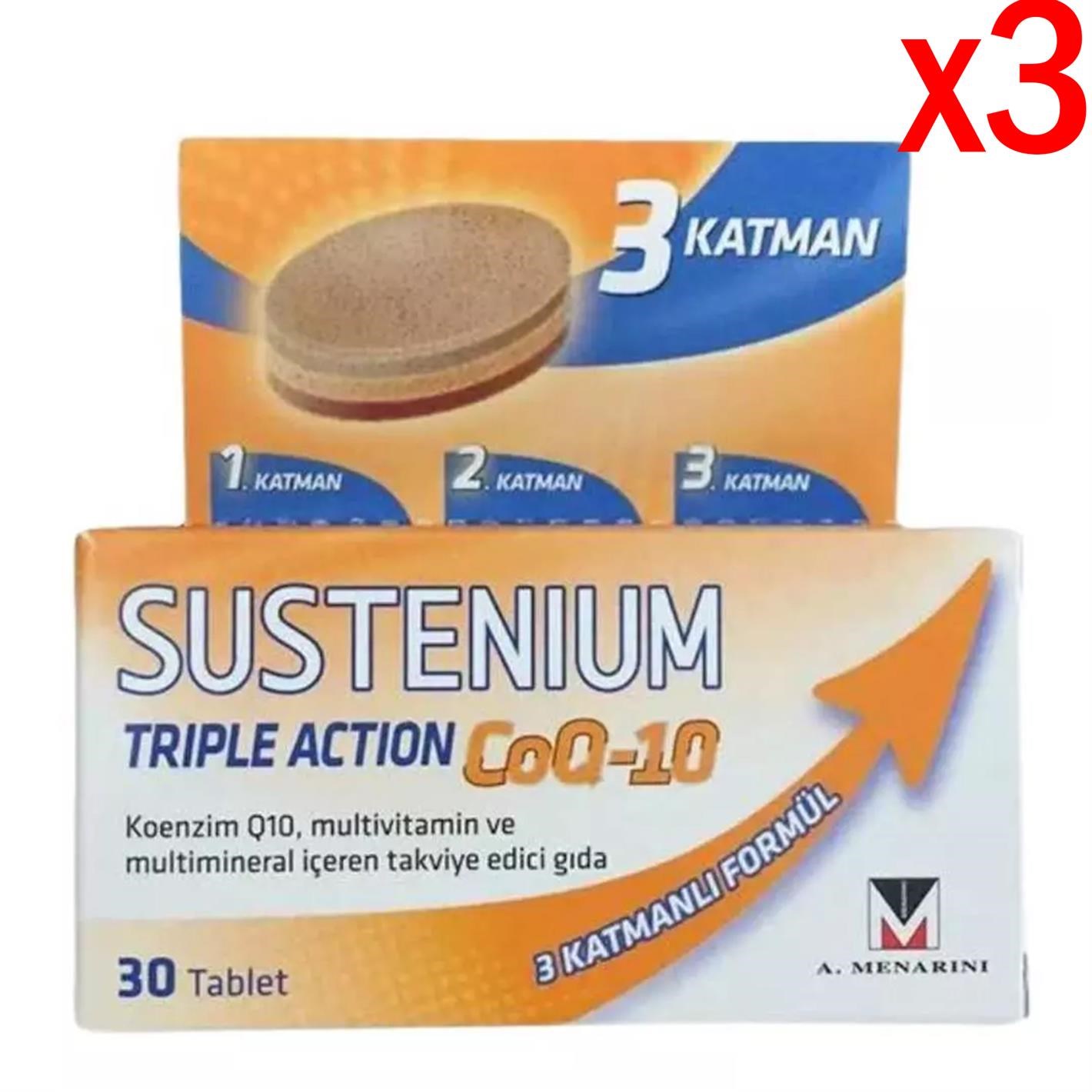 Sustenium Triple Action CoQ 10 30 Tablet 3 Adet