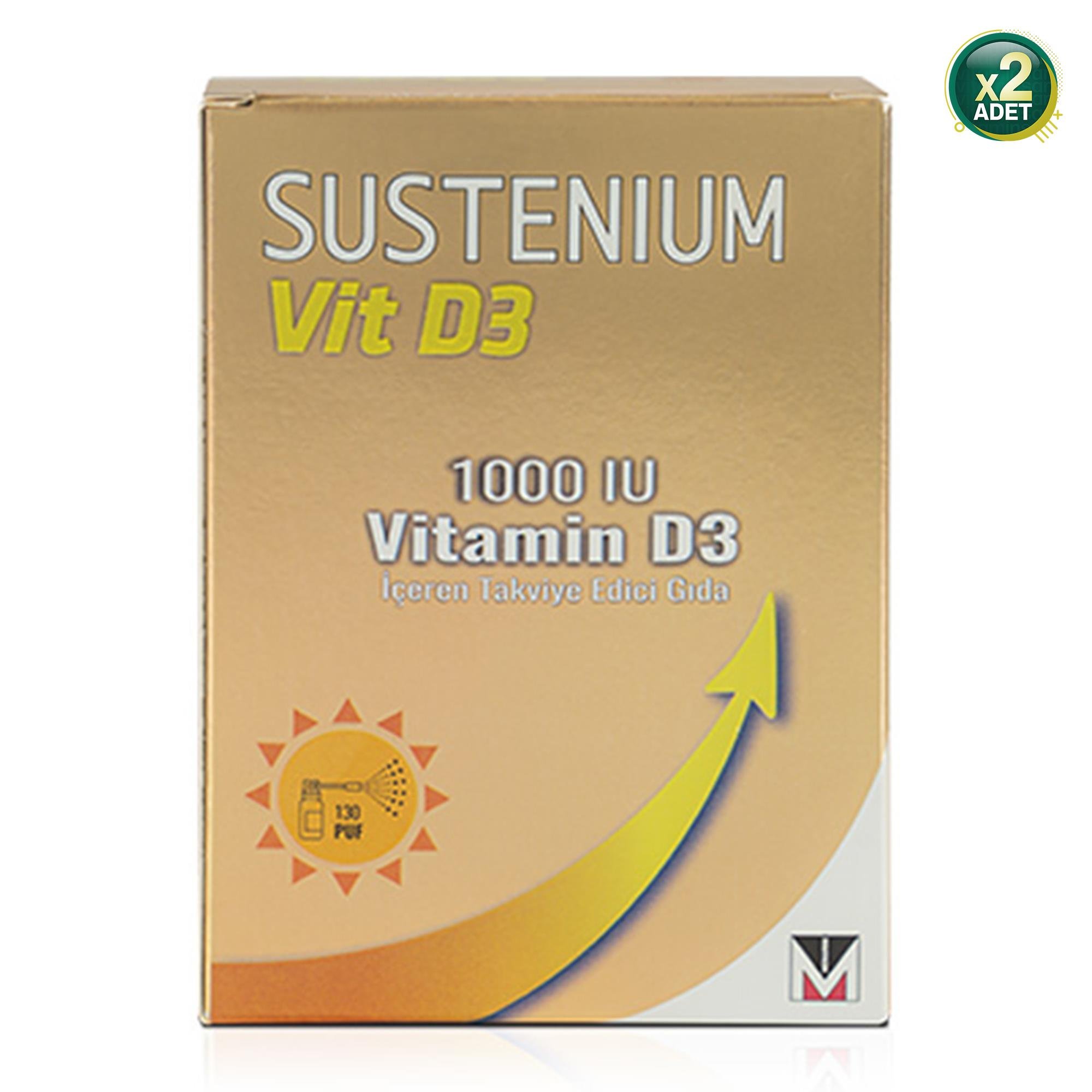 Sustenium Vitamin D3 1000 Iu Sprey 20 Ml 2 Adet