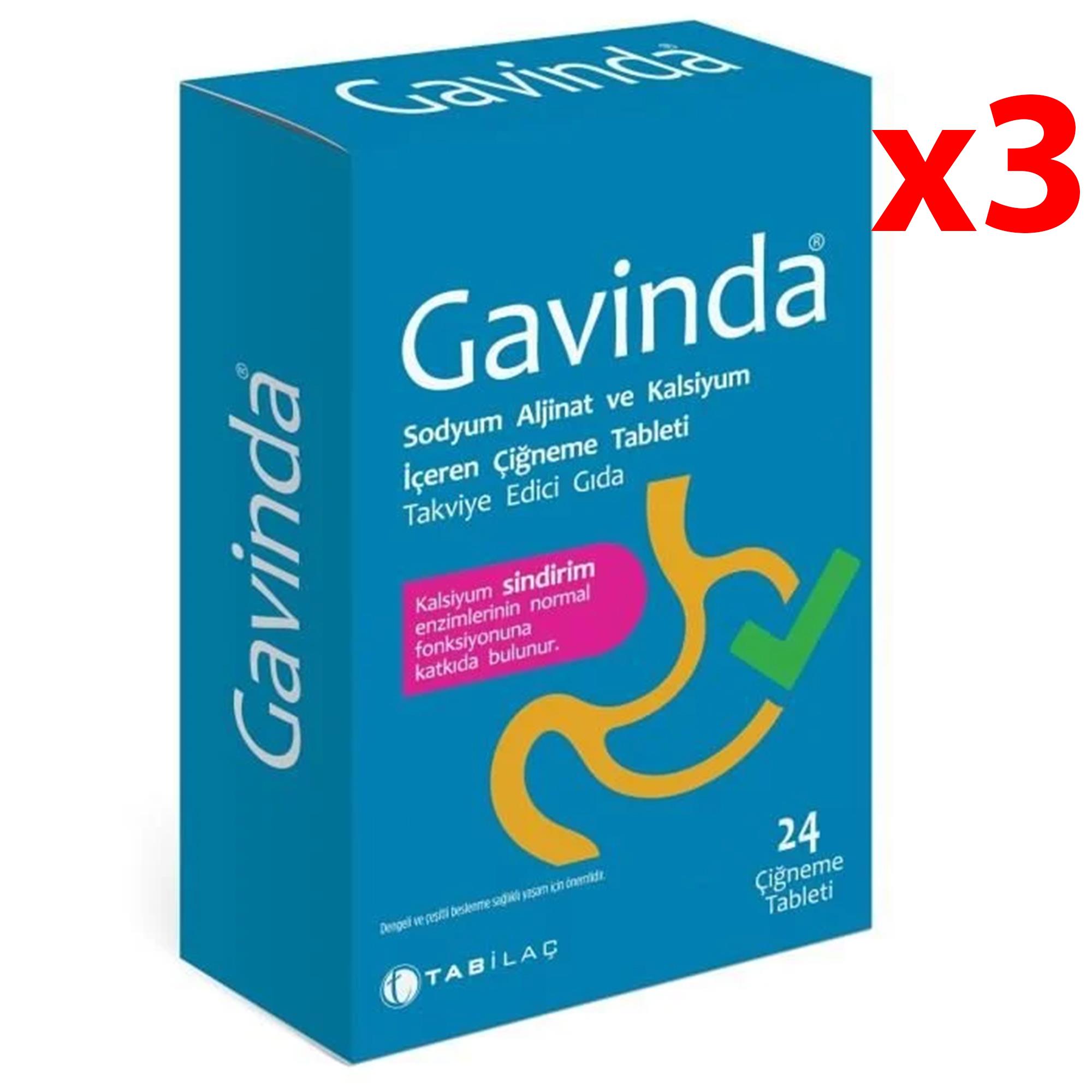 Tab İlaç Gavinda Probiyotik 24 Çiğneme Tableti 3 Adet