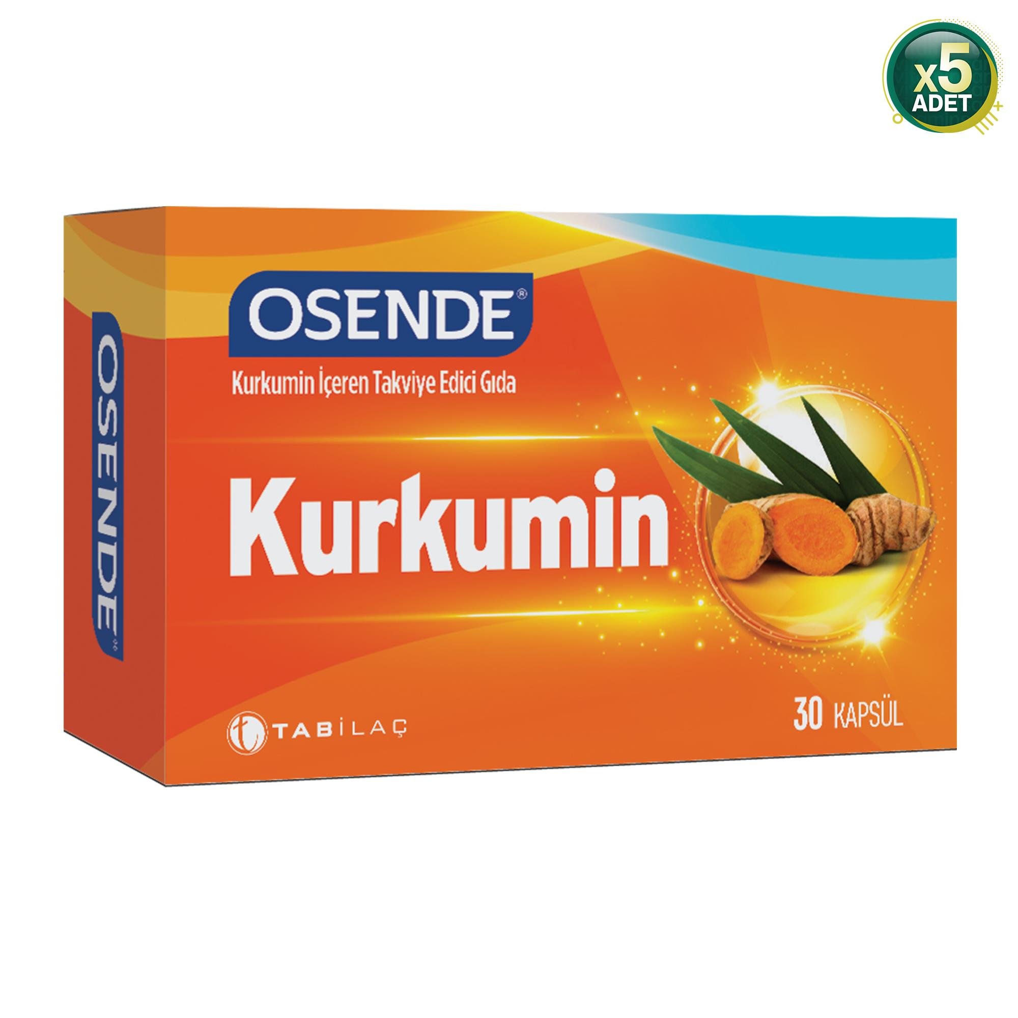 Tab İlaç Osende Kurkumin 30 Kapsül x 5 Adet
