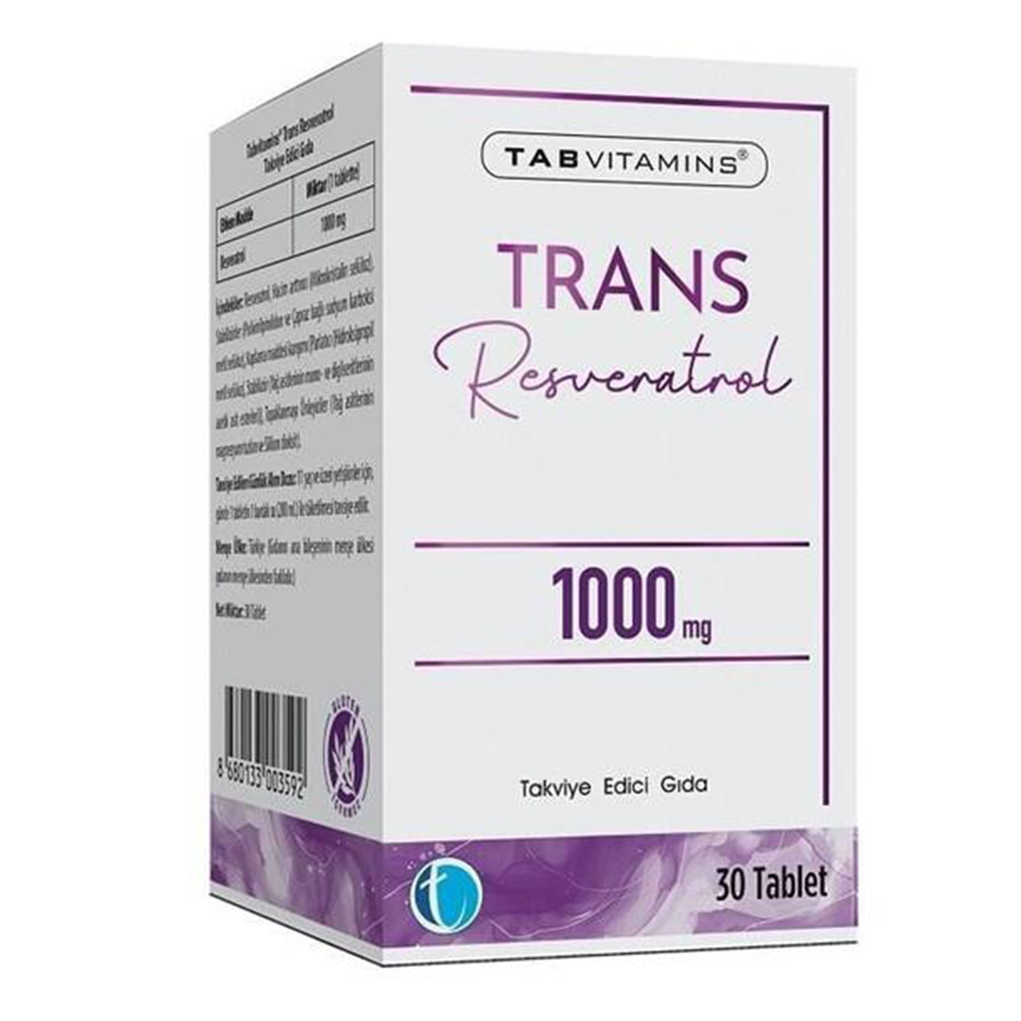 TabVitamins Trans Resveratrol 30 Tablet
