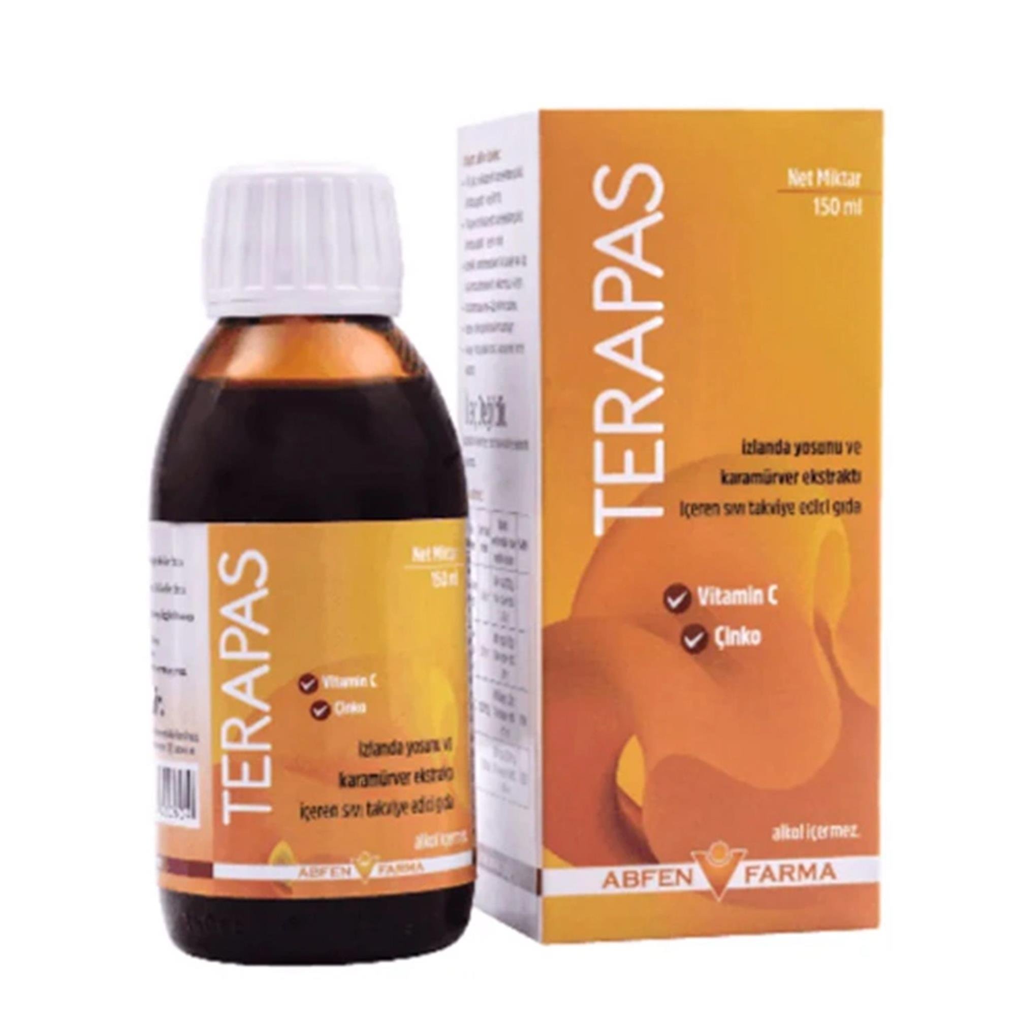 Terapas Karamürver ve İzlanda Yosunu İçeren Sıvı Takviye Edici Gıda 150 ml