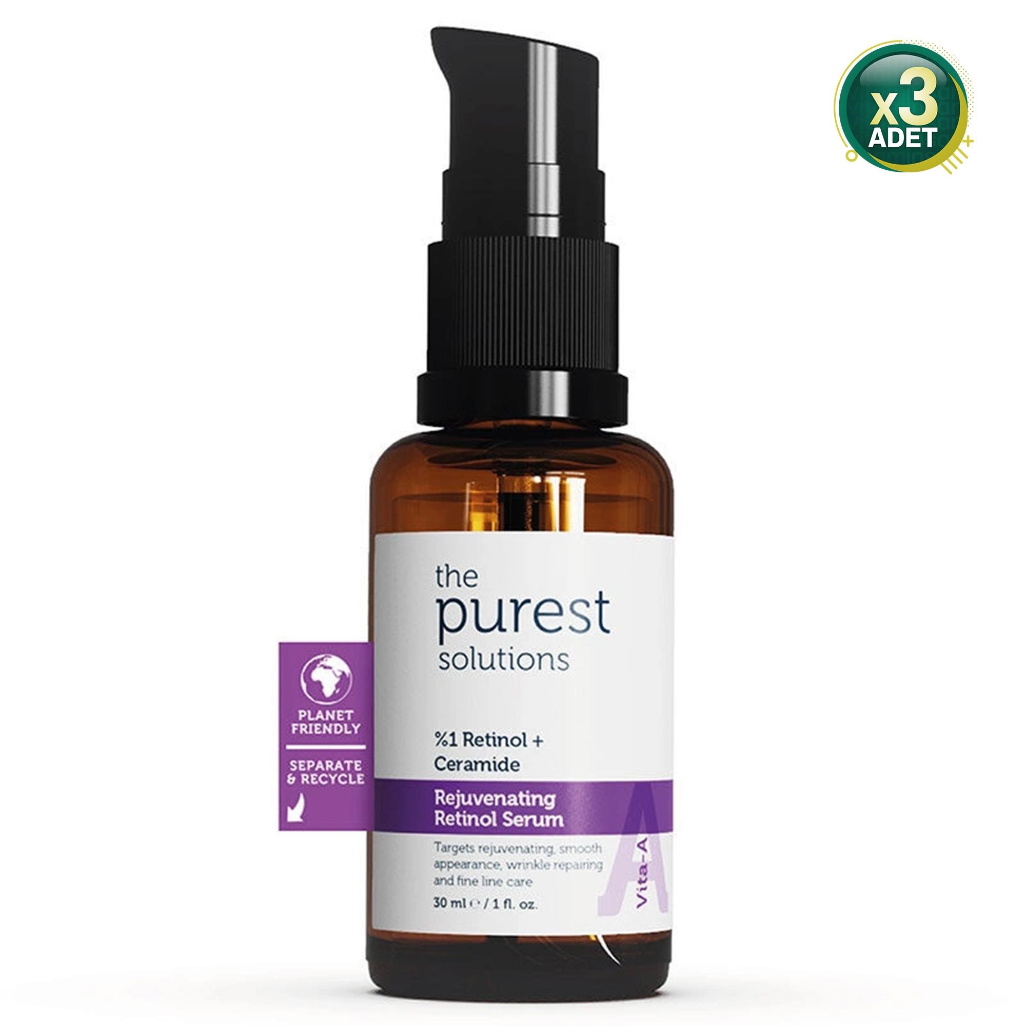 The Purest Solutions %1 Retinol + Ceramide Rejuvenating Retinol Serum 30 ml 3 Adet
