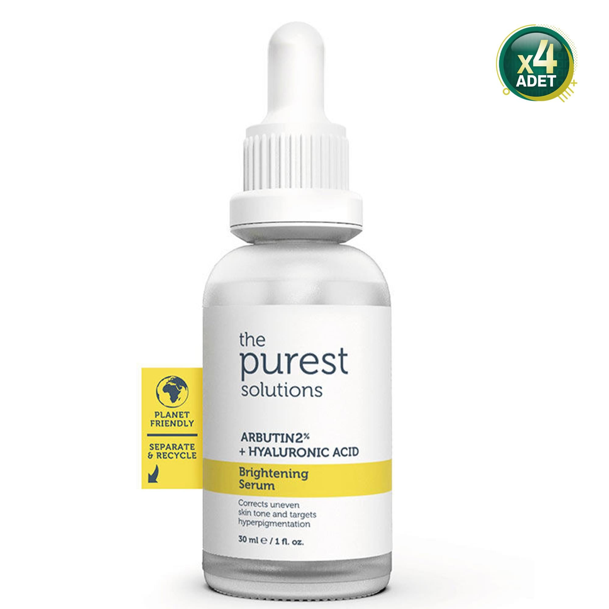The Purest Solutions Arbutin 2% + Hyaluronic Acid Brightening Serum 30 ml 4 Adet