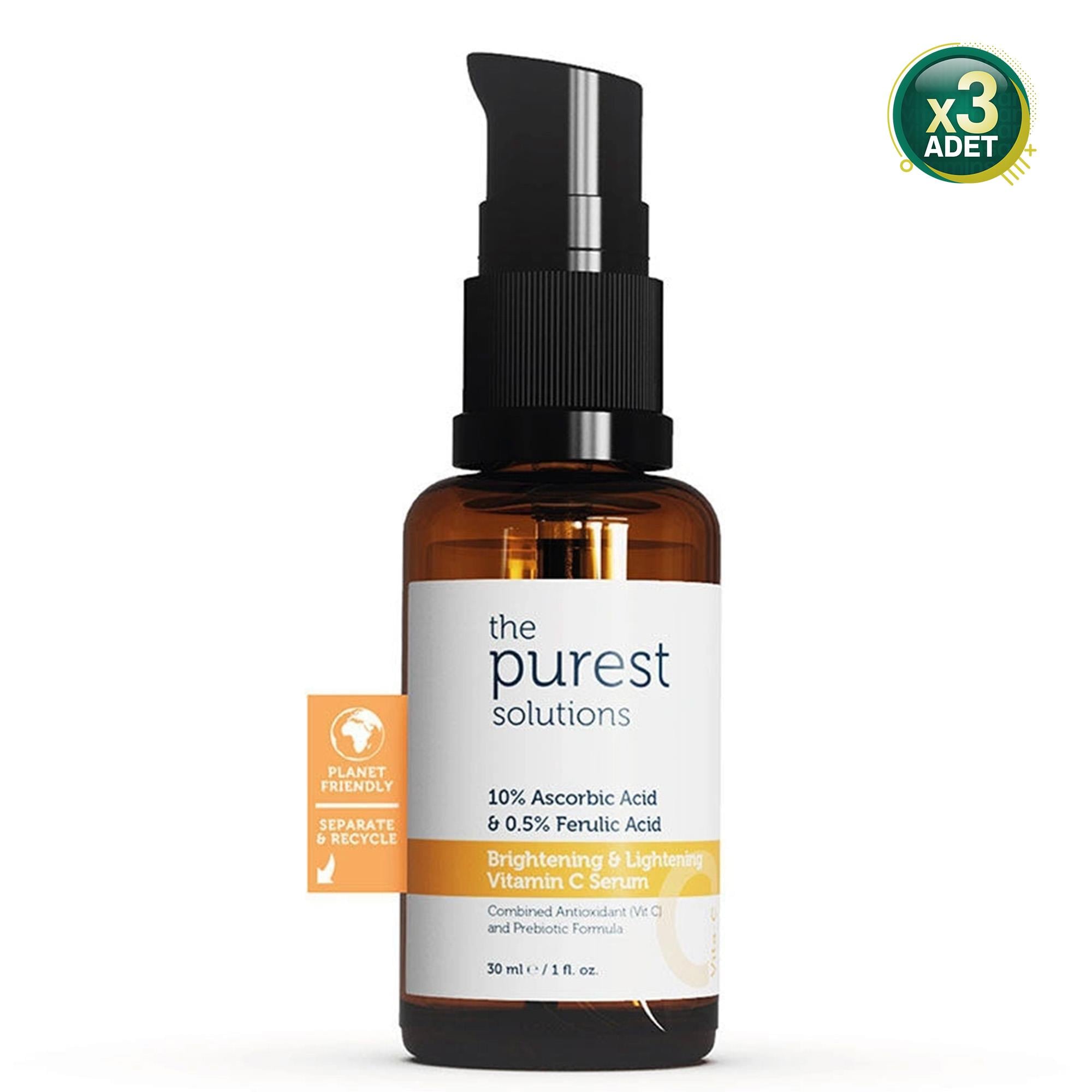 The Purest Solutions Brightening + Lightening Vitamin C Serum 30 ml 3 Adet