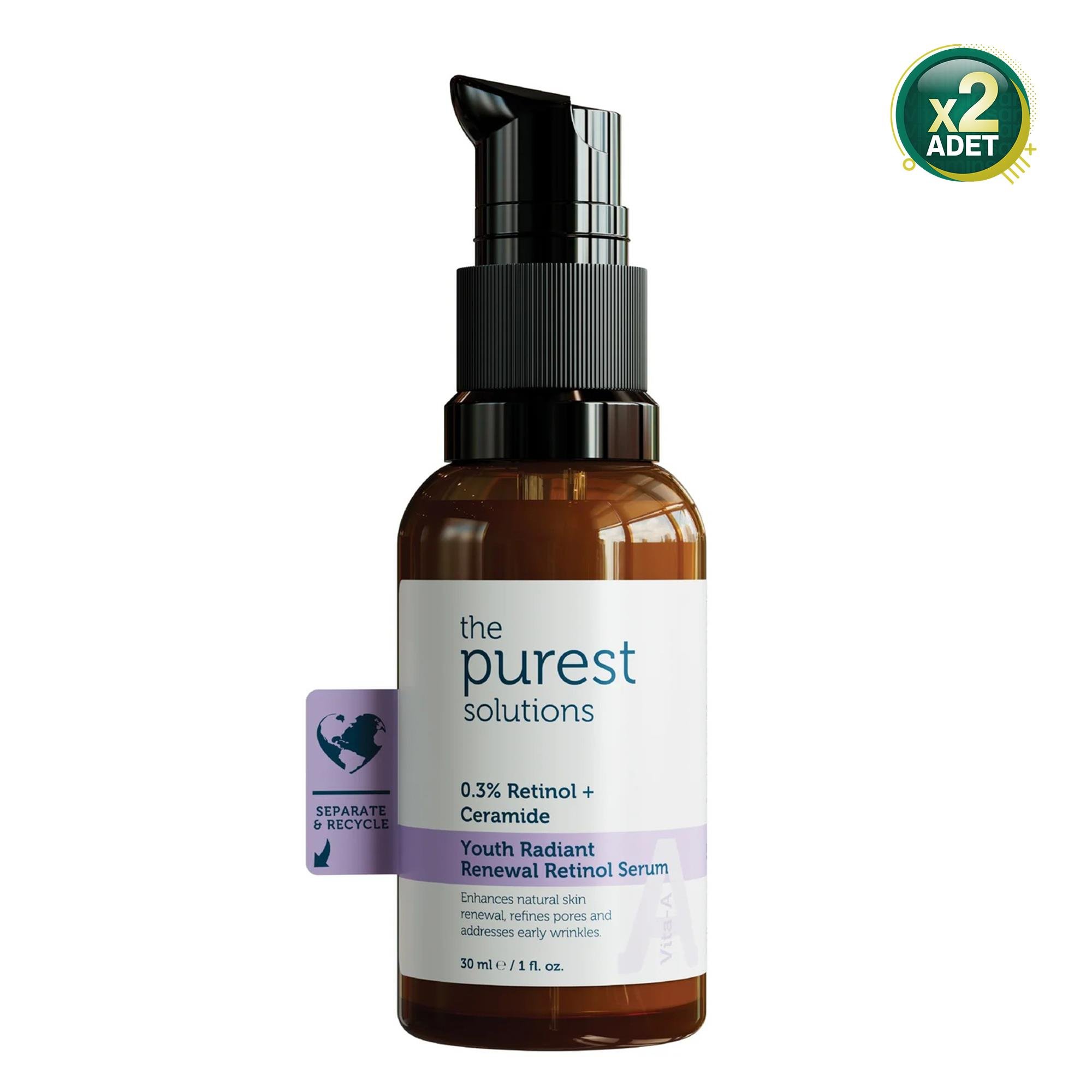 The Purest Solutions Lipozomal % 0.3 Retinol Yaşlanma ve Kırışıklık Karşıtı Gece Serumu 30 ml 2 Adet