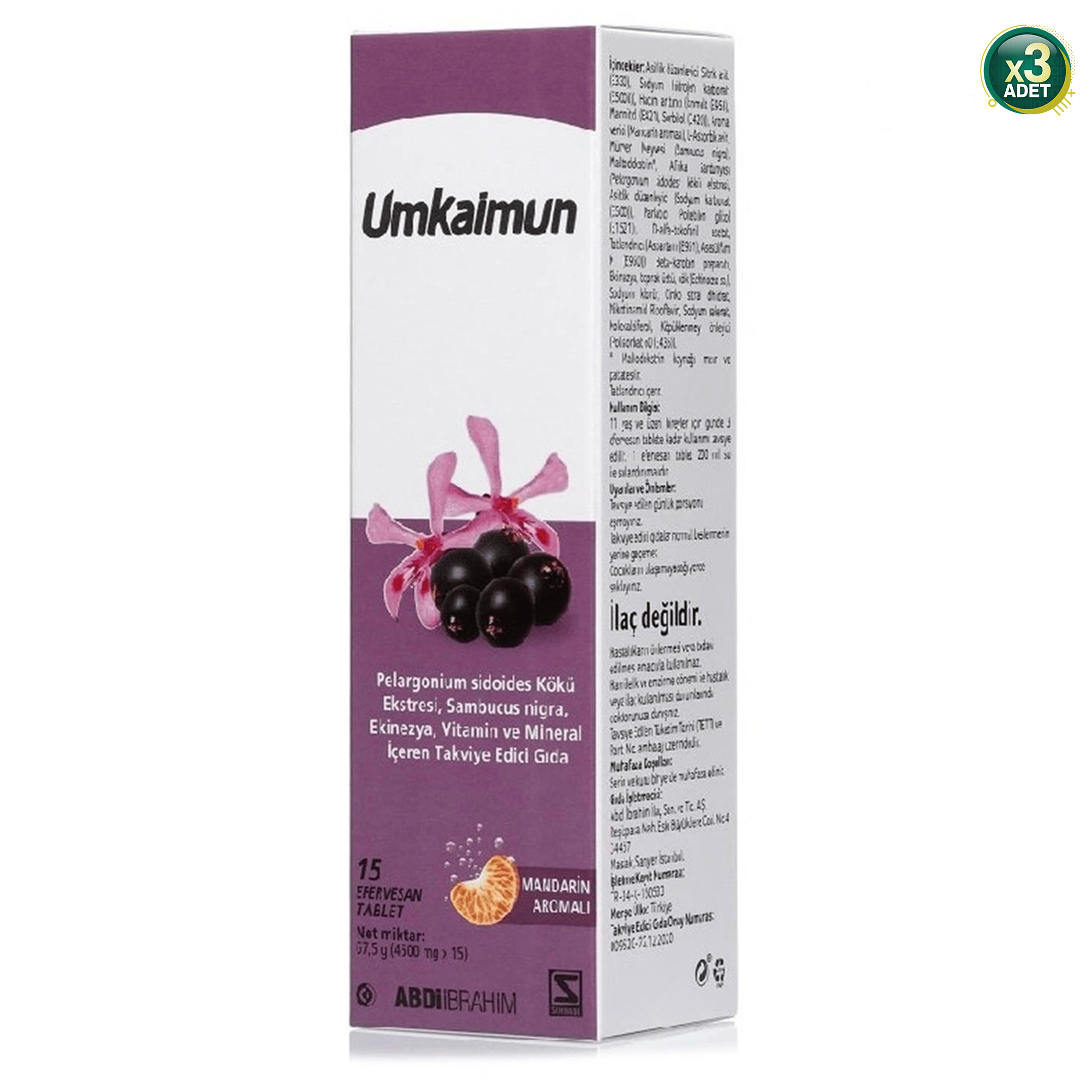Umkaimun 15 Efervesan Tablet 3 Adet - --