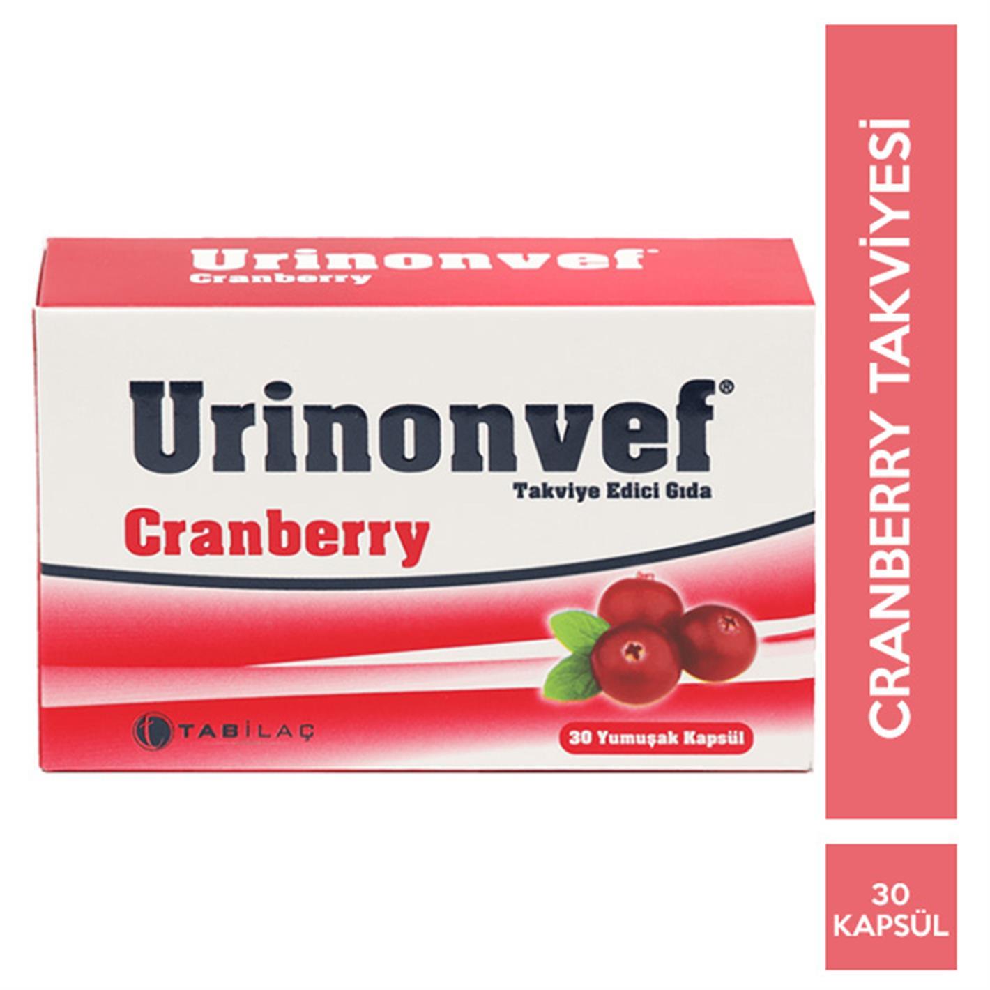 Urinonvef 30 Kapsül Gıda Takviyesi
