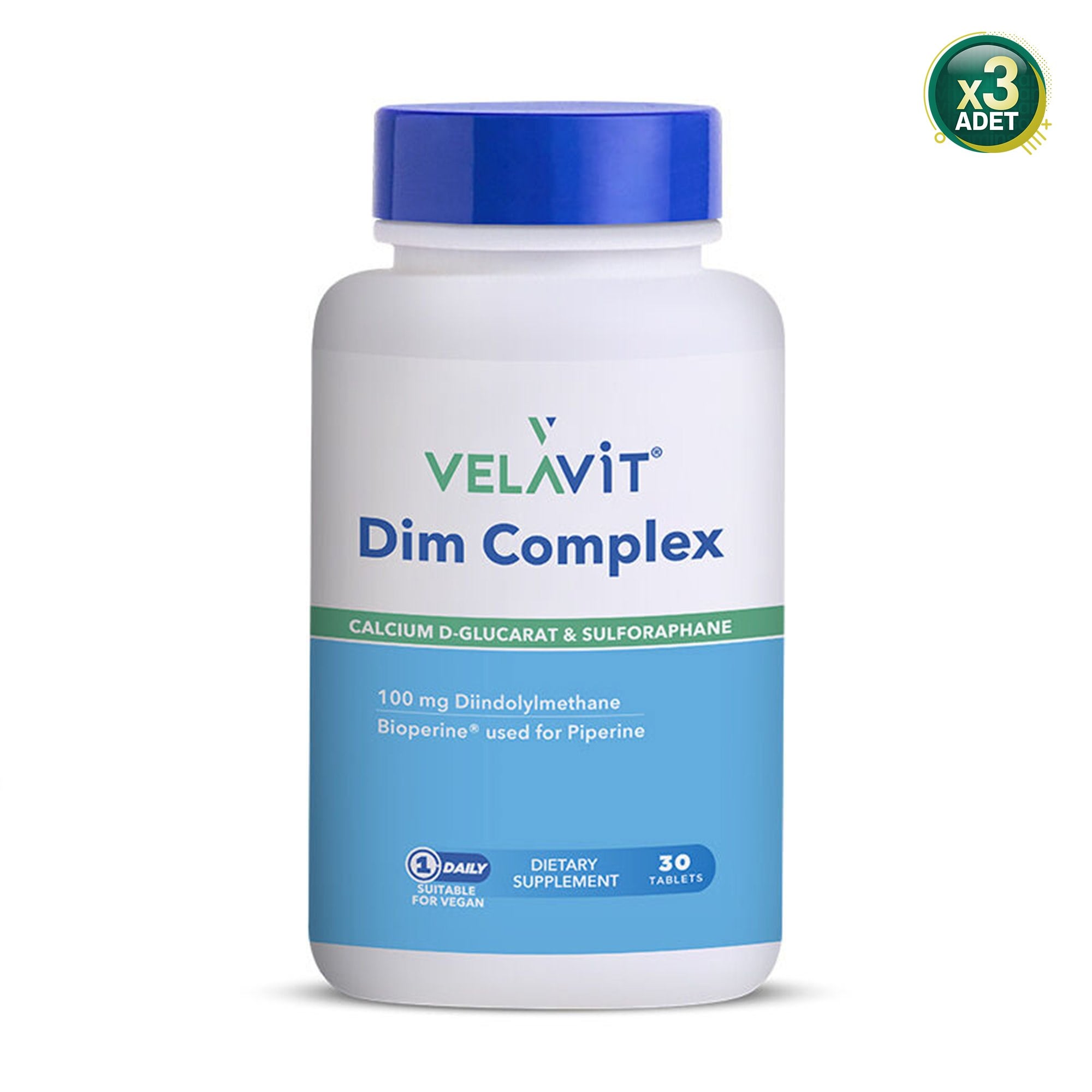 Velavit Dim Complex - Dim Takviyesi - 30 Tablet - 3 Adet (90 Tablet)