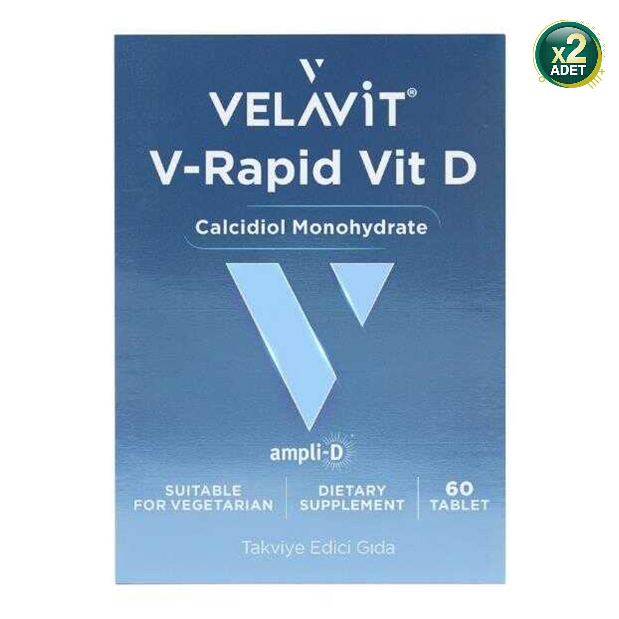 Velavit Longevity V-Rapid Vit D 60 Tablet 2 Adet