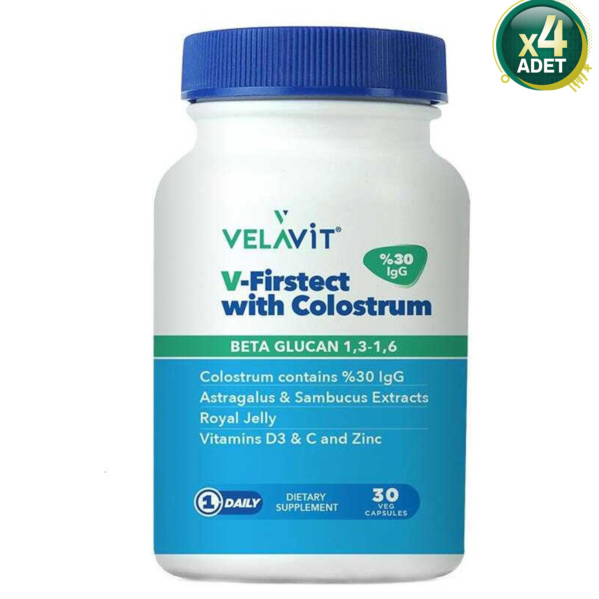 Velavit V-Firstect With Colostrum 30 Tablet 4 Adet