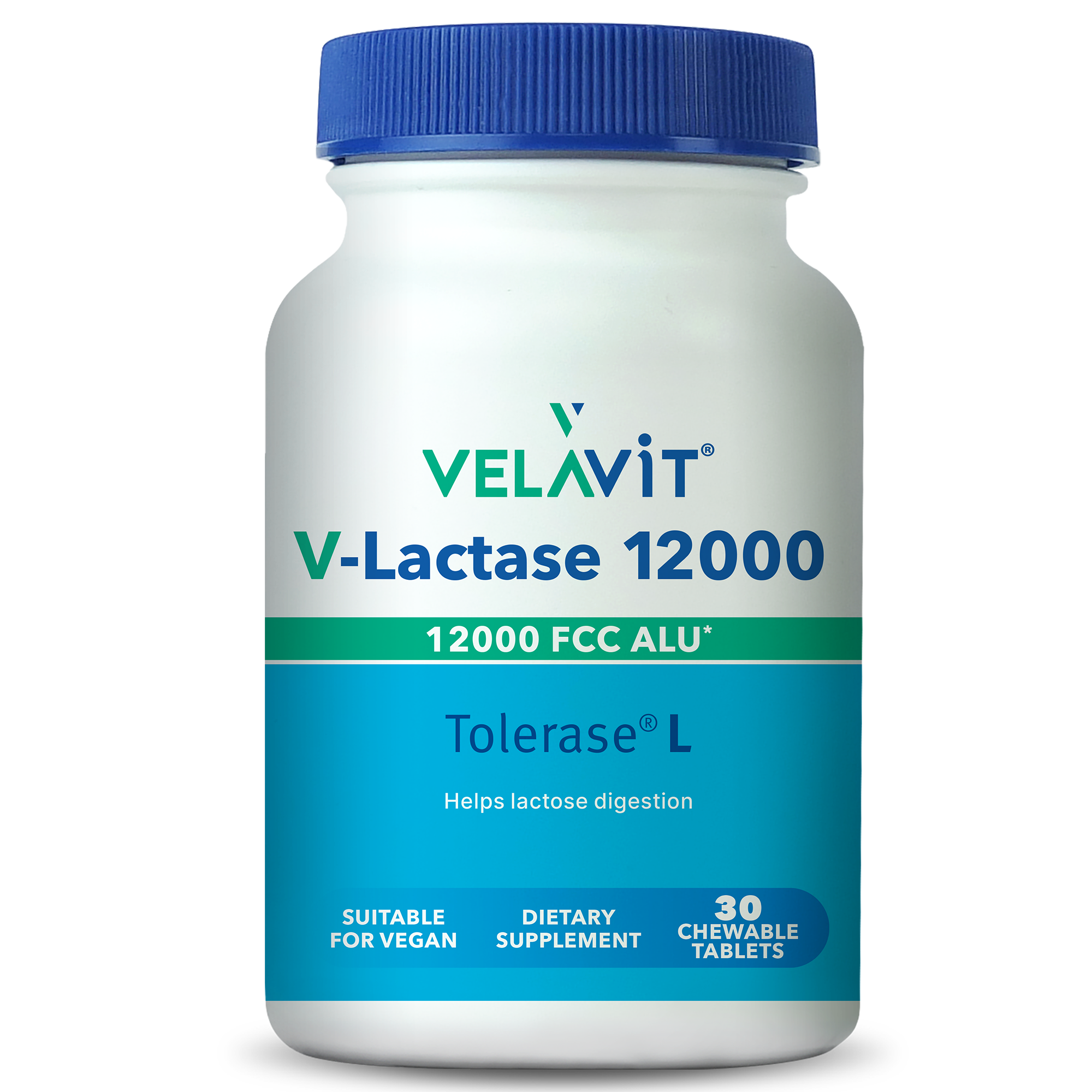 Velavit V-Lactase 12000 FCC 30 Chewable Tablet