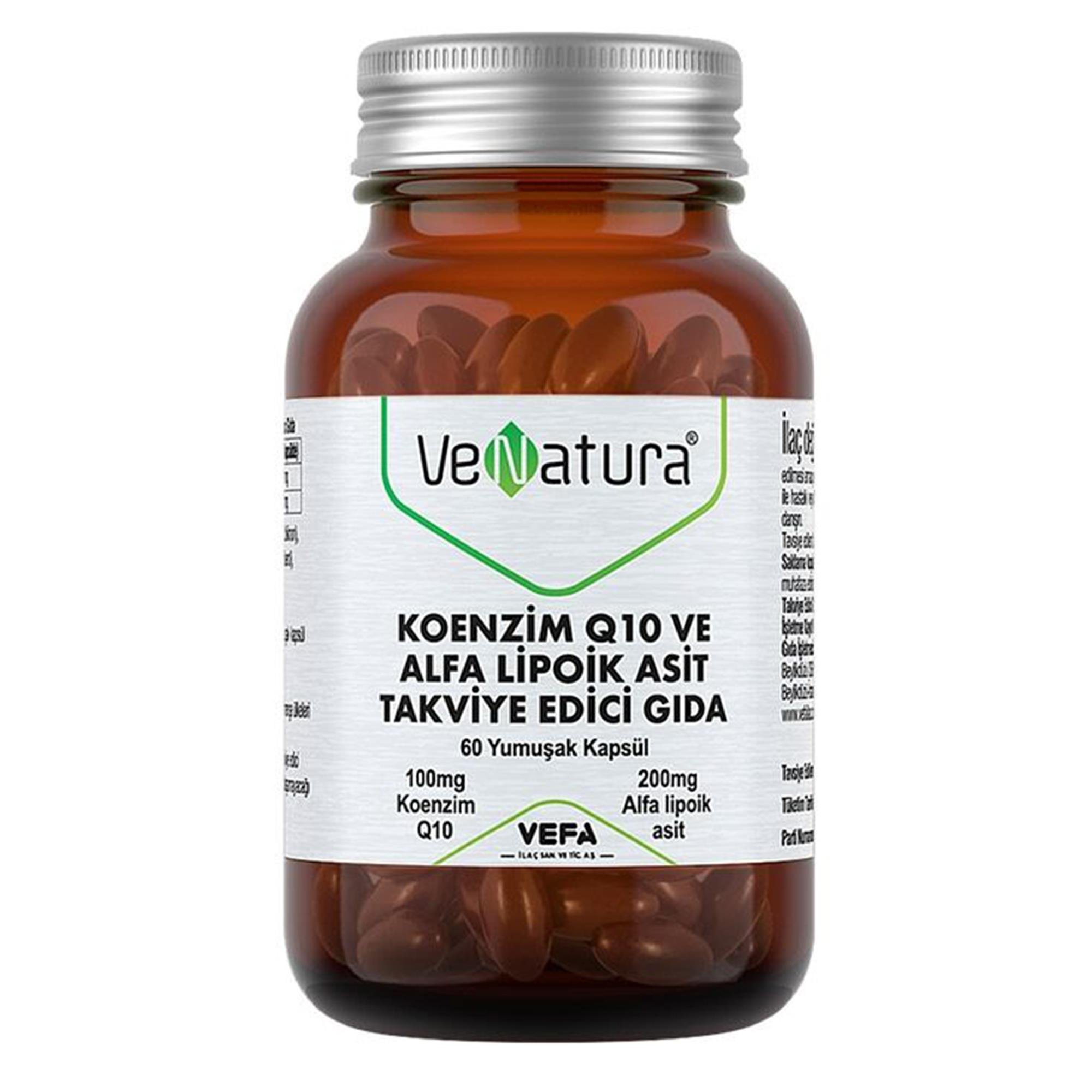Venatura Koenzim Q10 ve Alfa Lipoik Asit 60 Kapsül