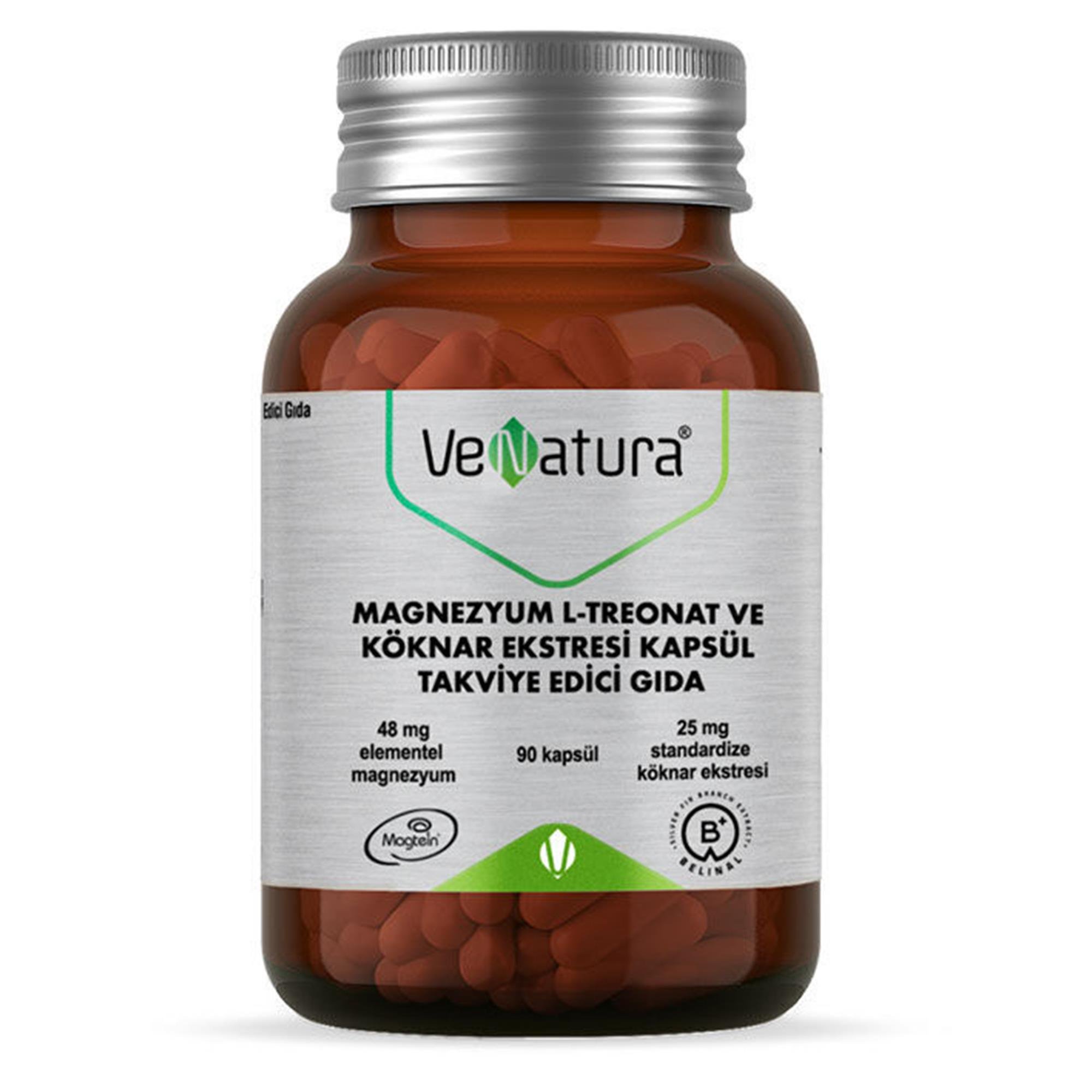 Venatura Magnezyum L-Treonat ve Köknar Ekstresi 90 Kapsül