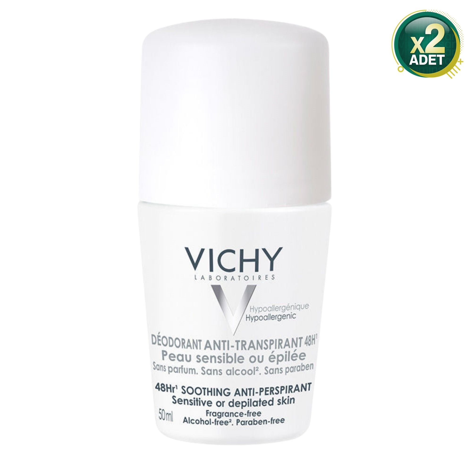 Vichy Hassas Ciltler Terleme Karşıtı 50 ml Roll-On 2 Adet