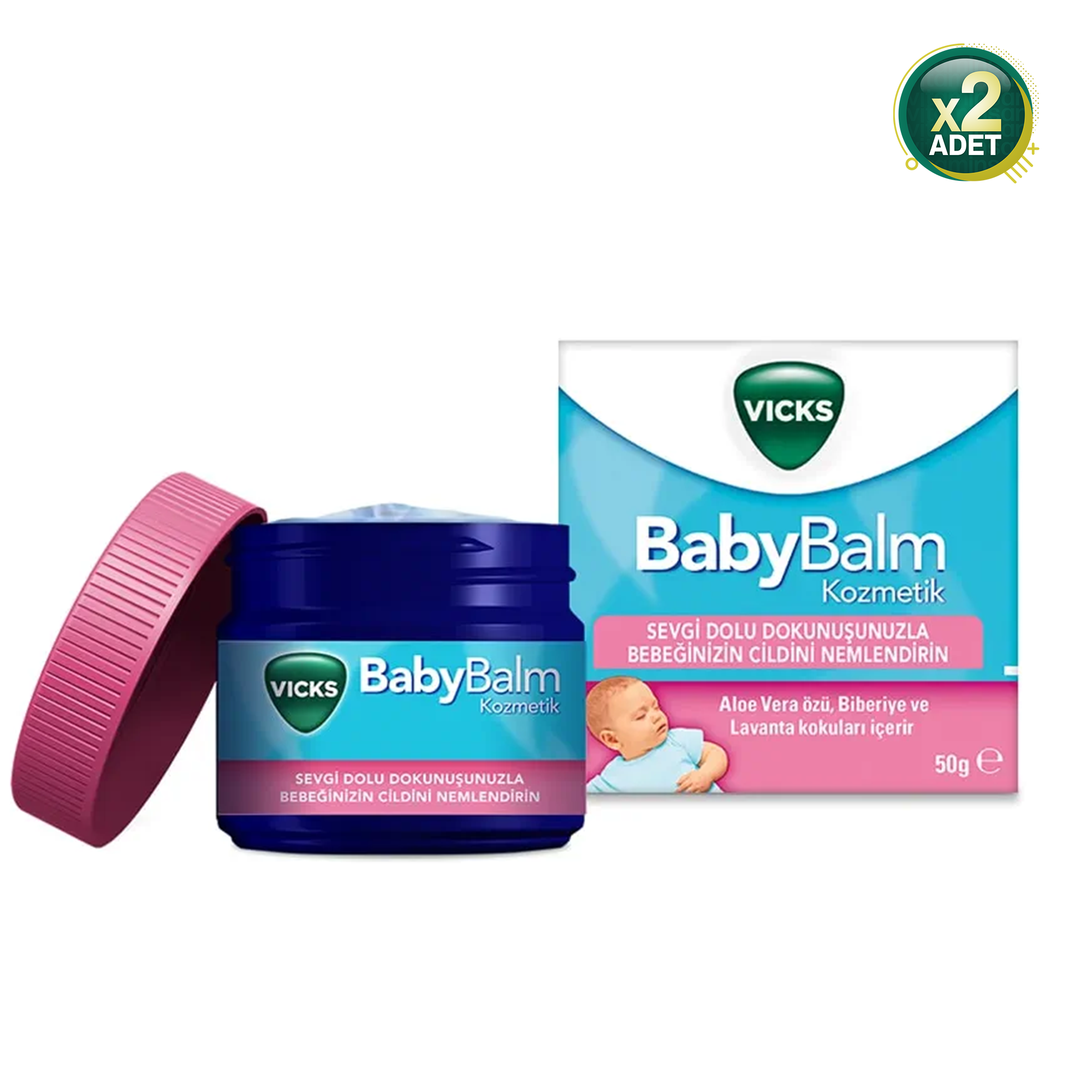 Vicks Baby Balm Bebekler için Nemlendirici 50 gr 2 Adet