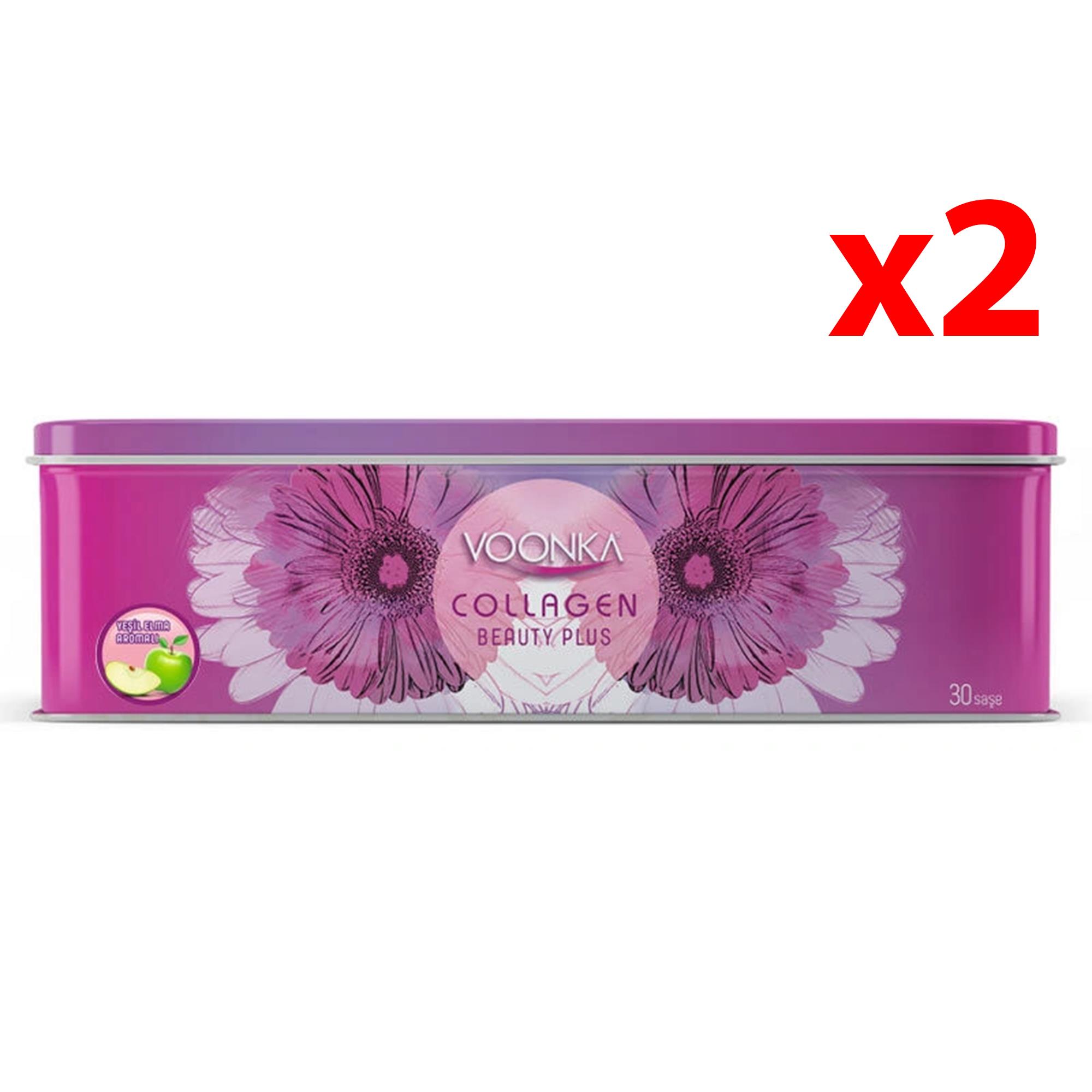 Voonka Collagen Beauty Plus Yeşil Elma Aromalı 30 Saşe 2 Adet