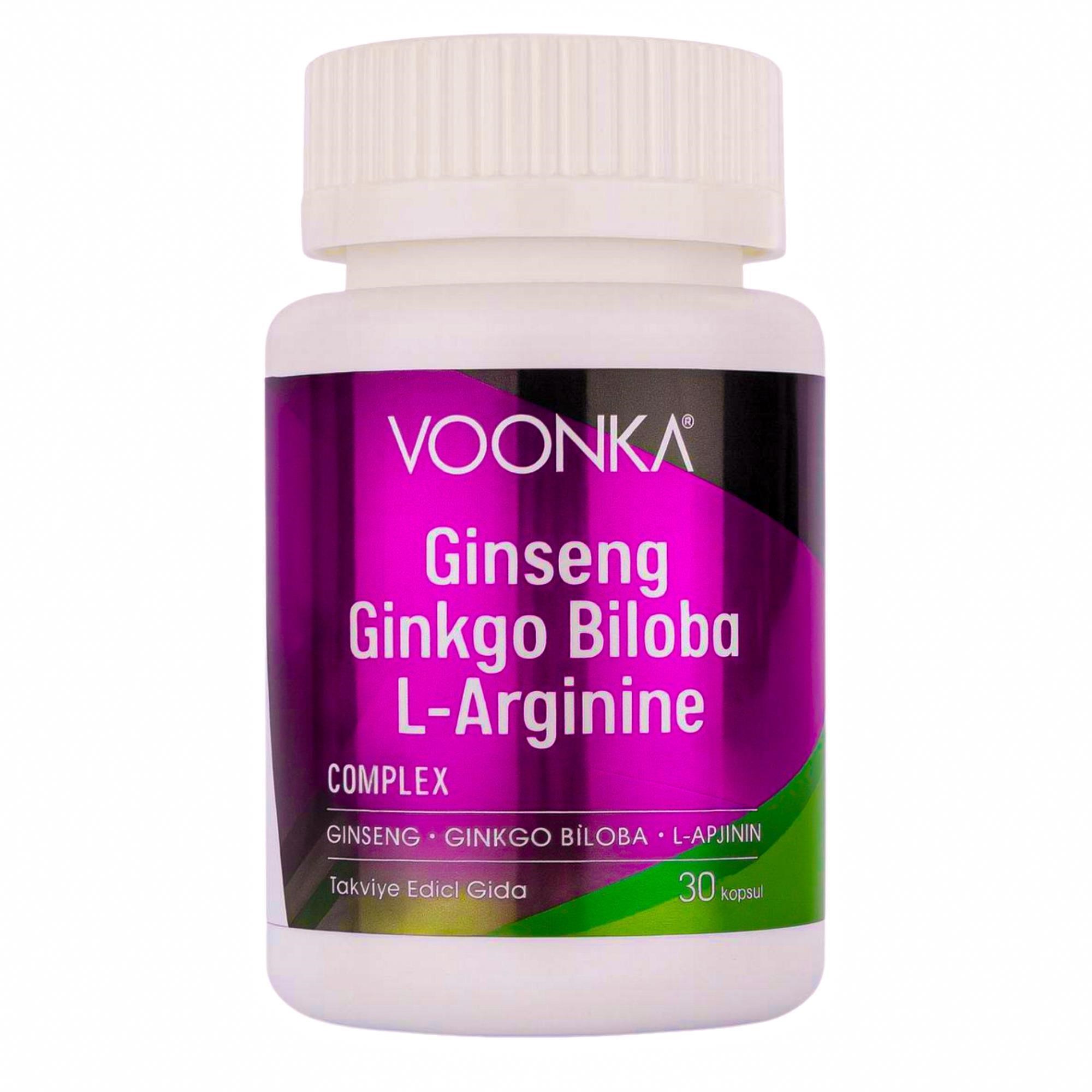 Voonka Ginseng Ginkgo Biloba L-Arginine 32 Kapsül