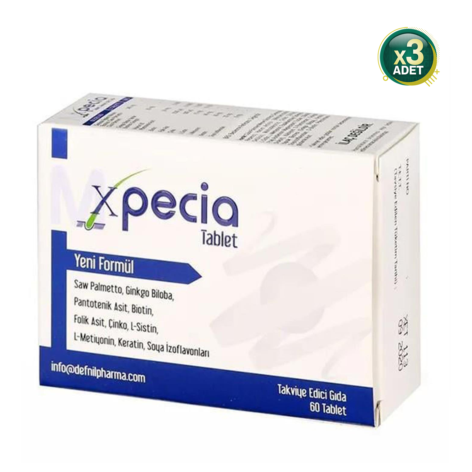 Xpecia Erkek 750 mg 60 Tablet 3 Adet